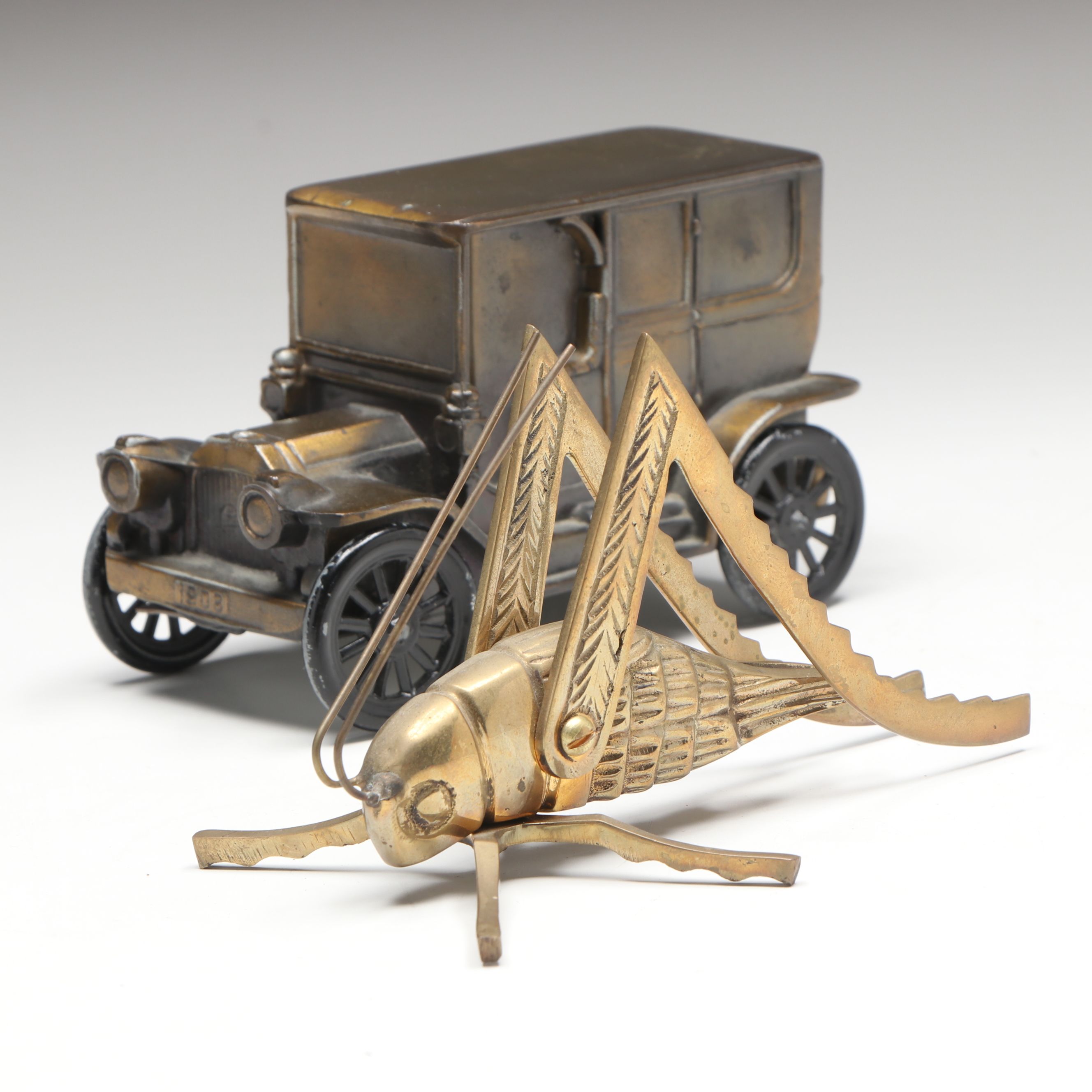 Banthrico Inc. Metal Coin Bank with Brass Finish Grasshopper