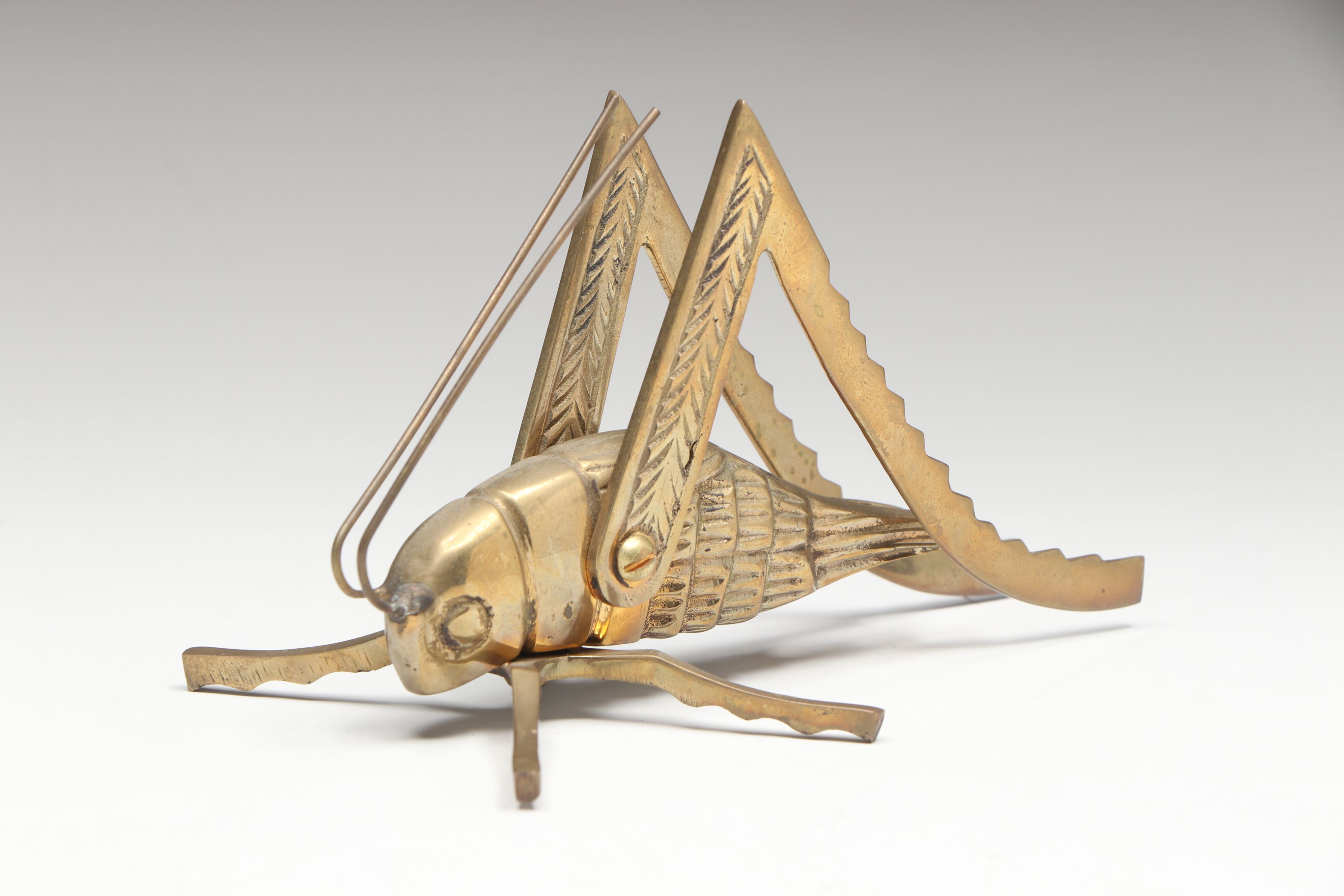 Banthrico Inc. Metal Coin Bank with Brass Finish Grasshopper