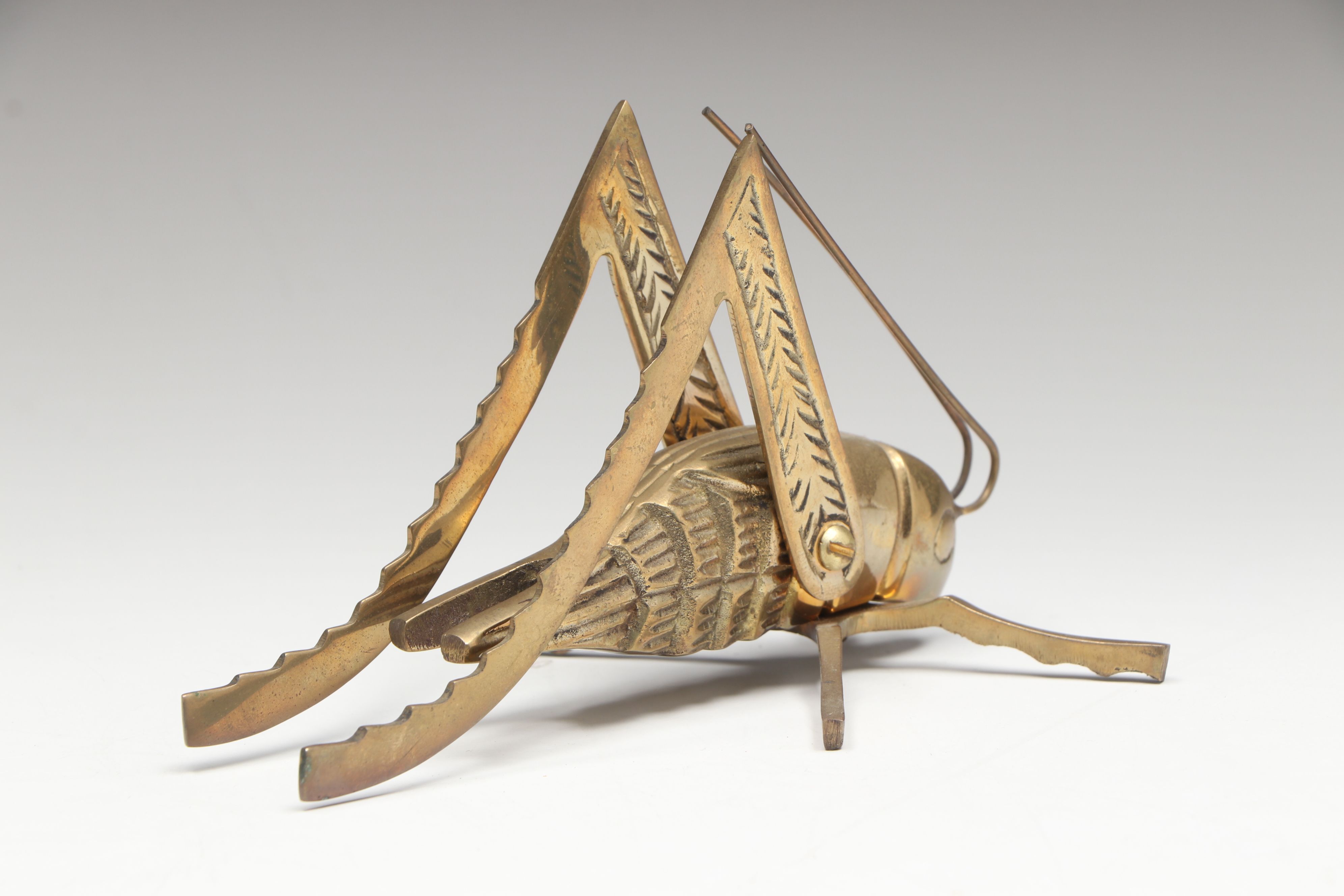 Banthrico Inc. Metal Coin Bank with Brass Finish Grasshopper