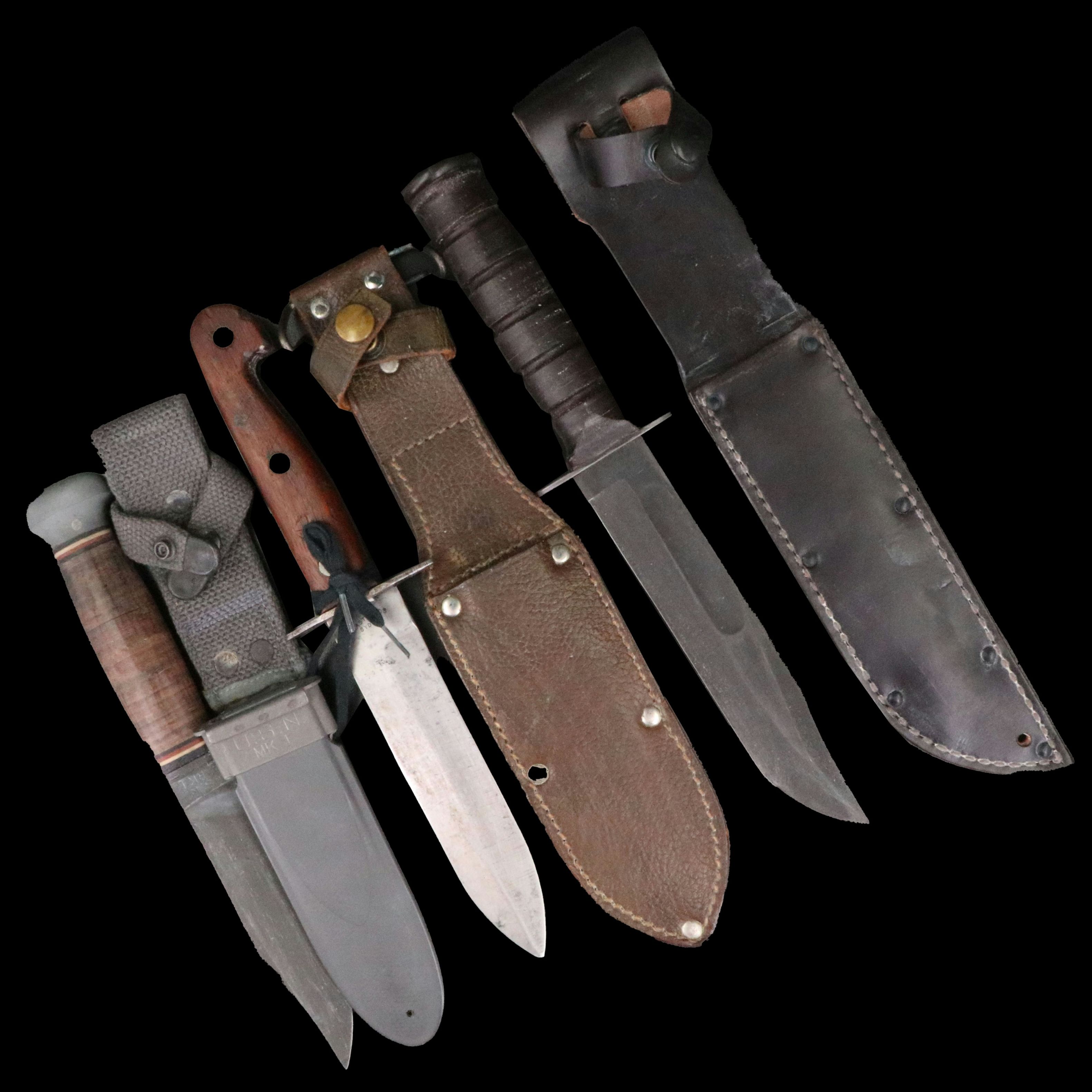 Three U.S. Fighting Combat Knives