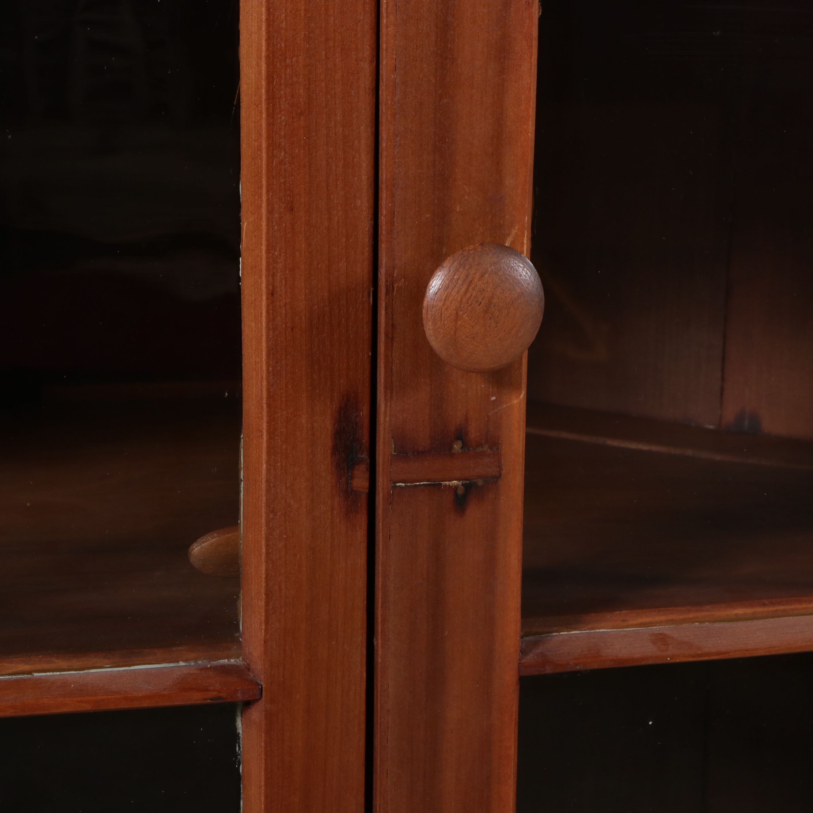 American Federal Style Twelve-Pane Glass Front Corner Cabinet, 19th Century