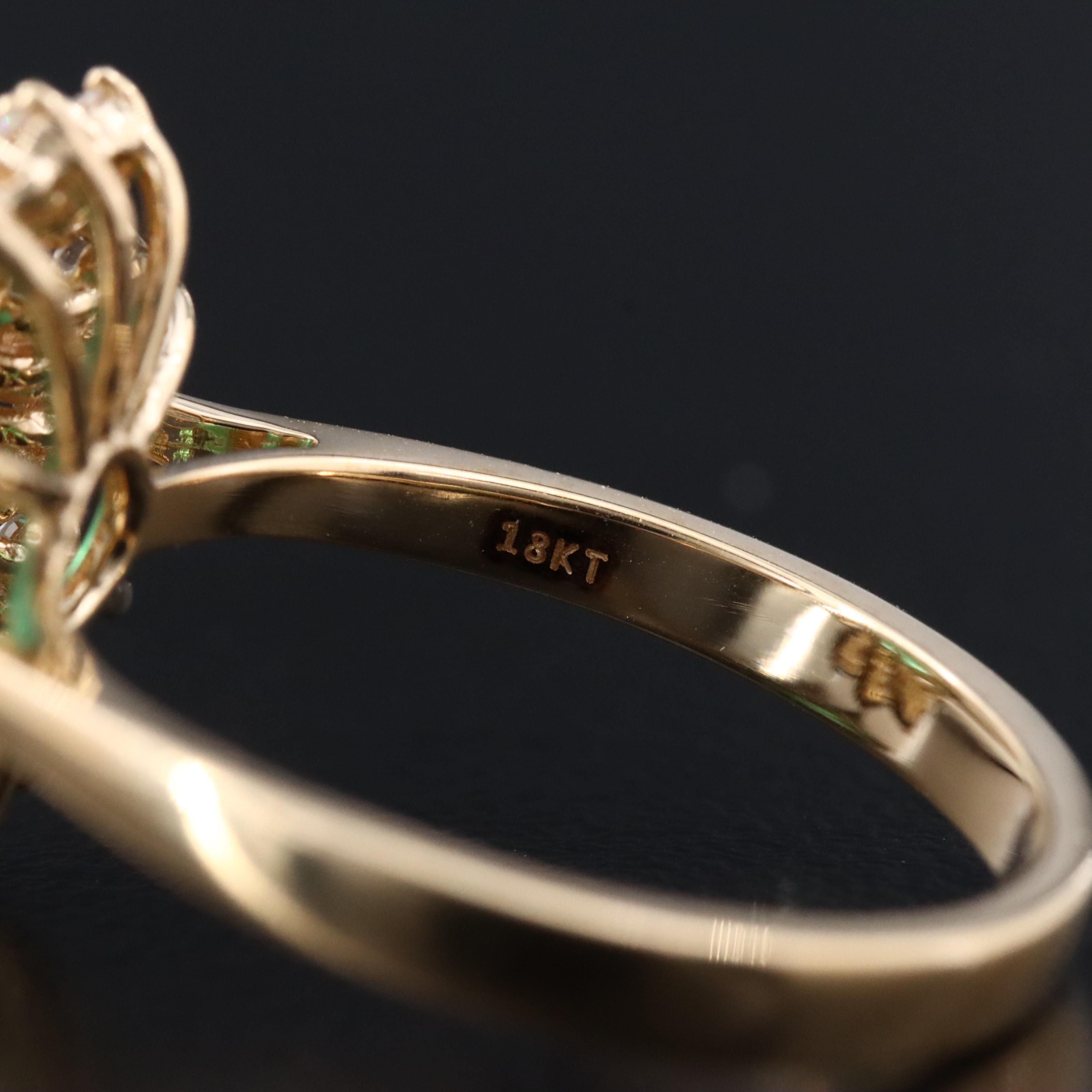 18K 2.61 Emerald and Diamond Ring