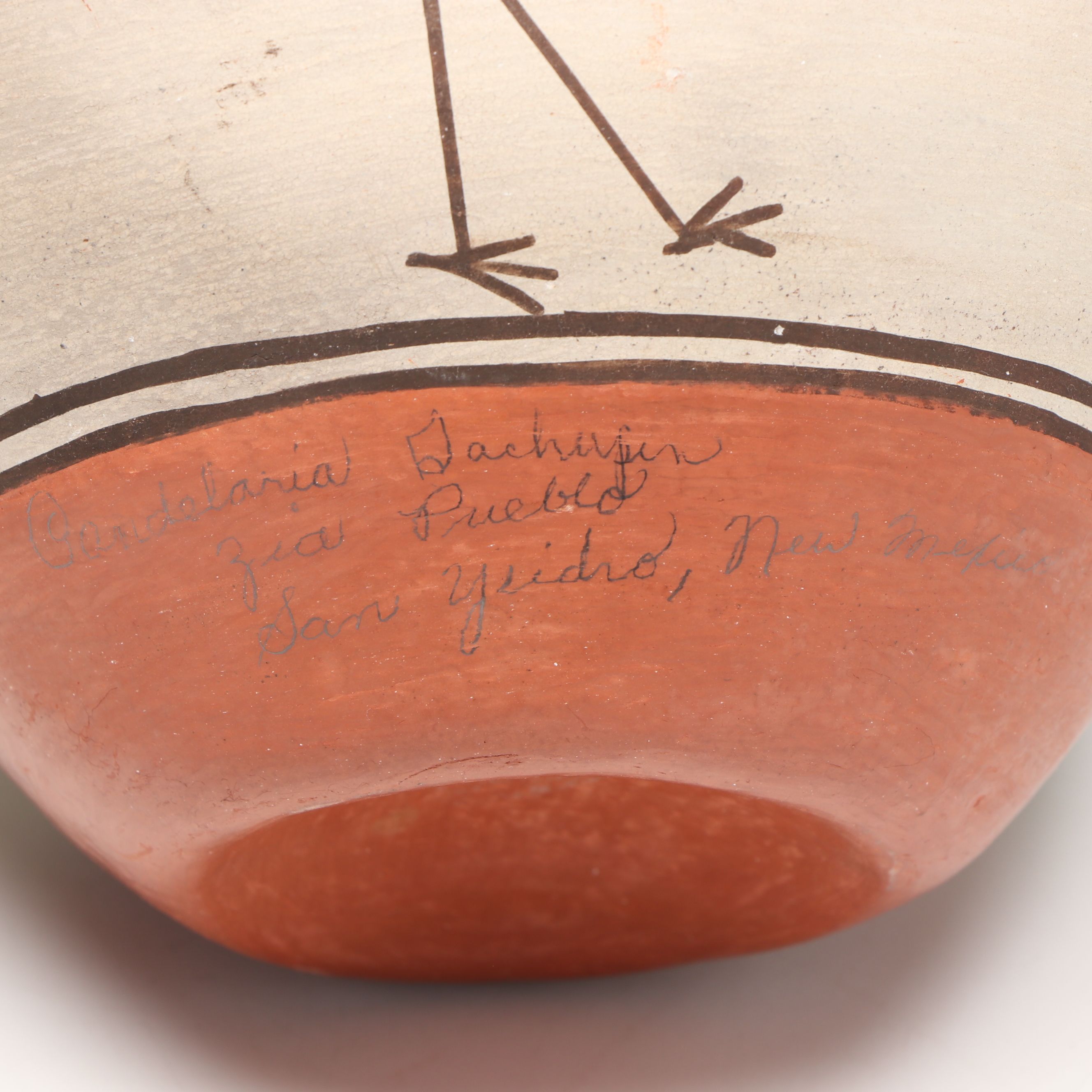 Candelaria Gachupin Zia Pueblo Pottery Bird Jar