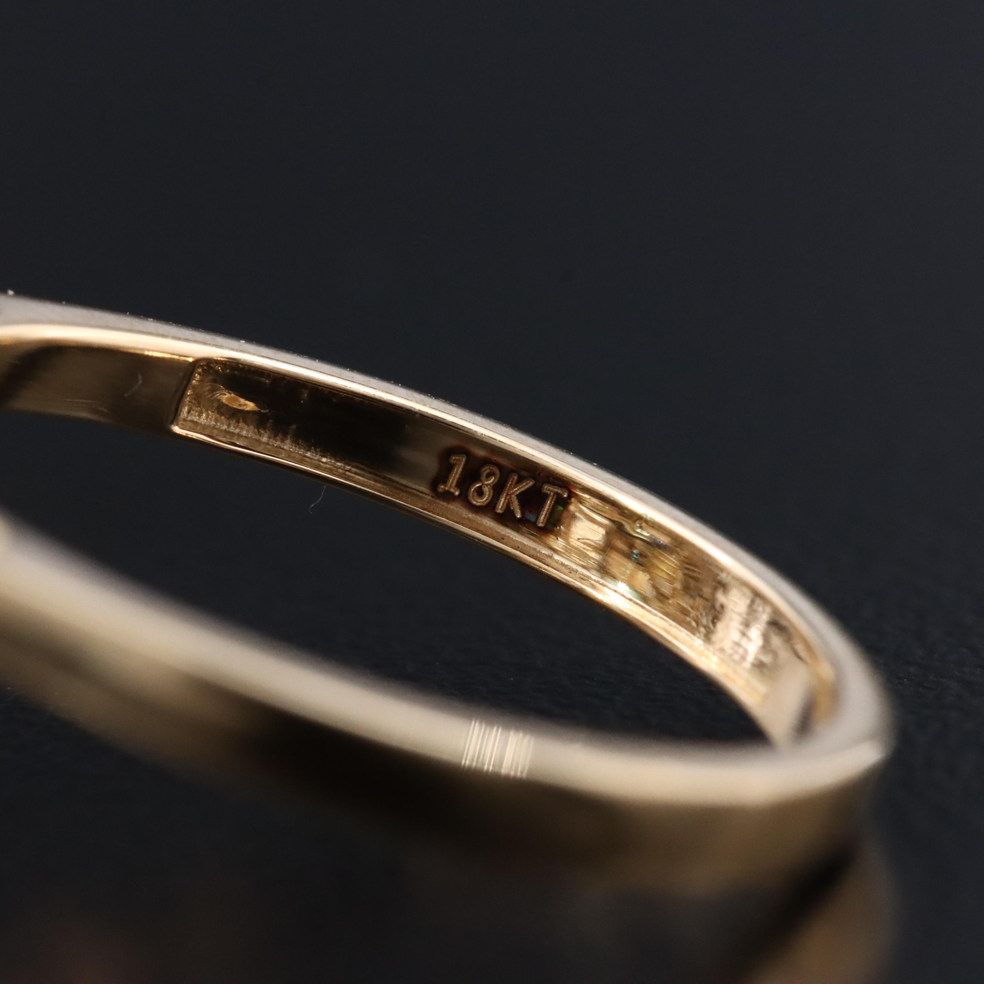 18K 1.09 CT Emerald and Diamond Ring