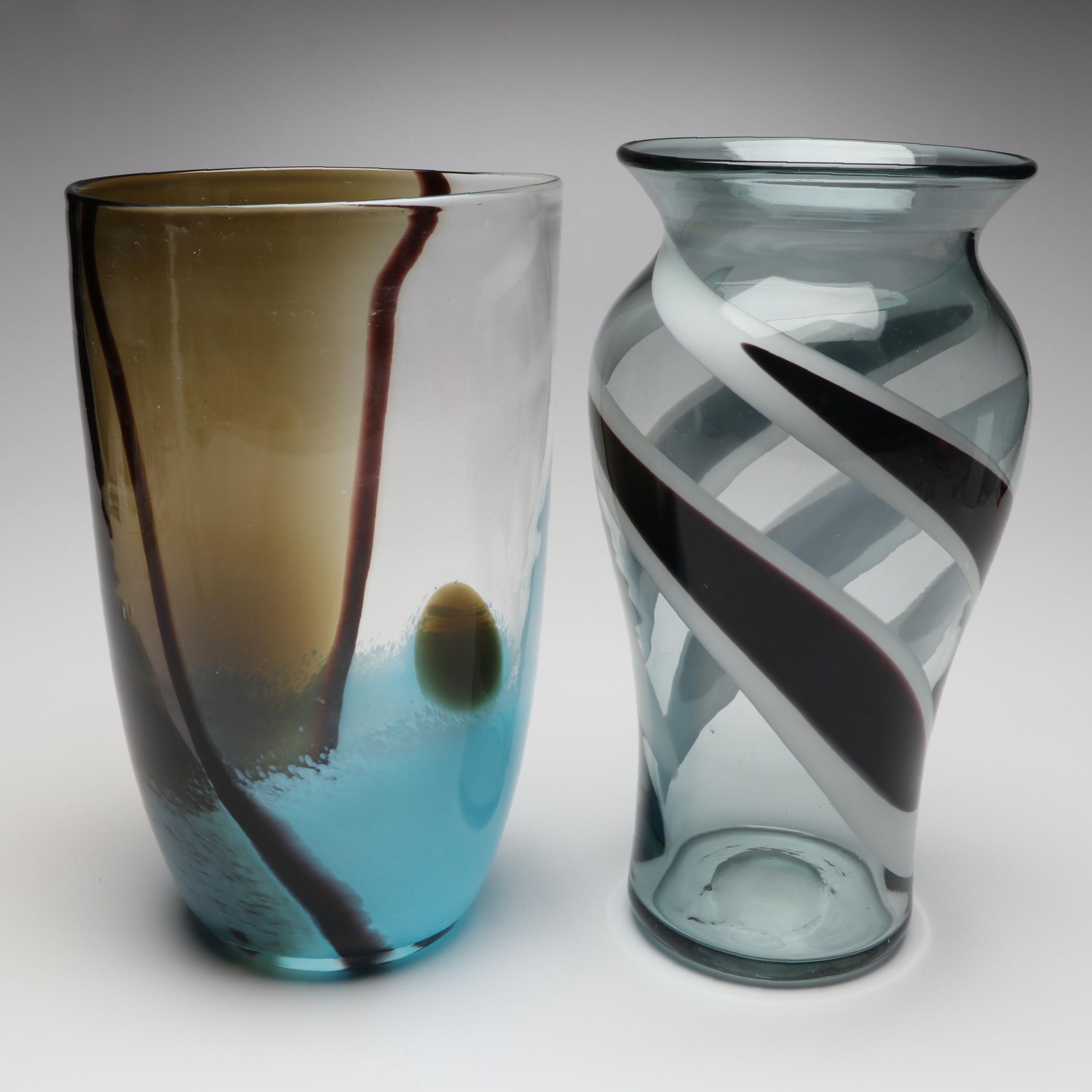 Contemporary Handblown Art Glass Vases