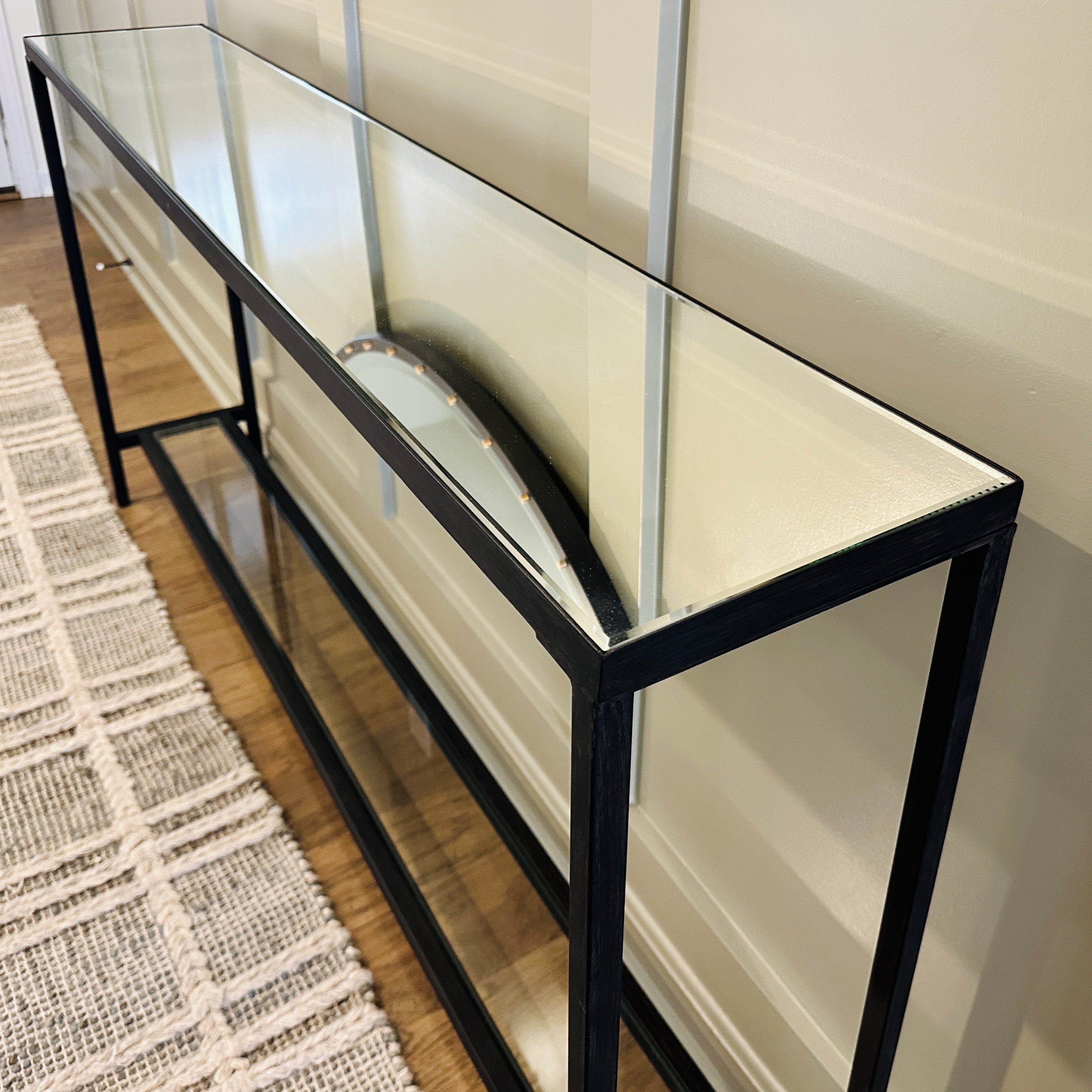 Uttermost "Hayley" Contemporary Metal and Mirrored Glass Console Table