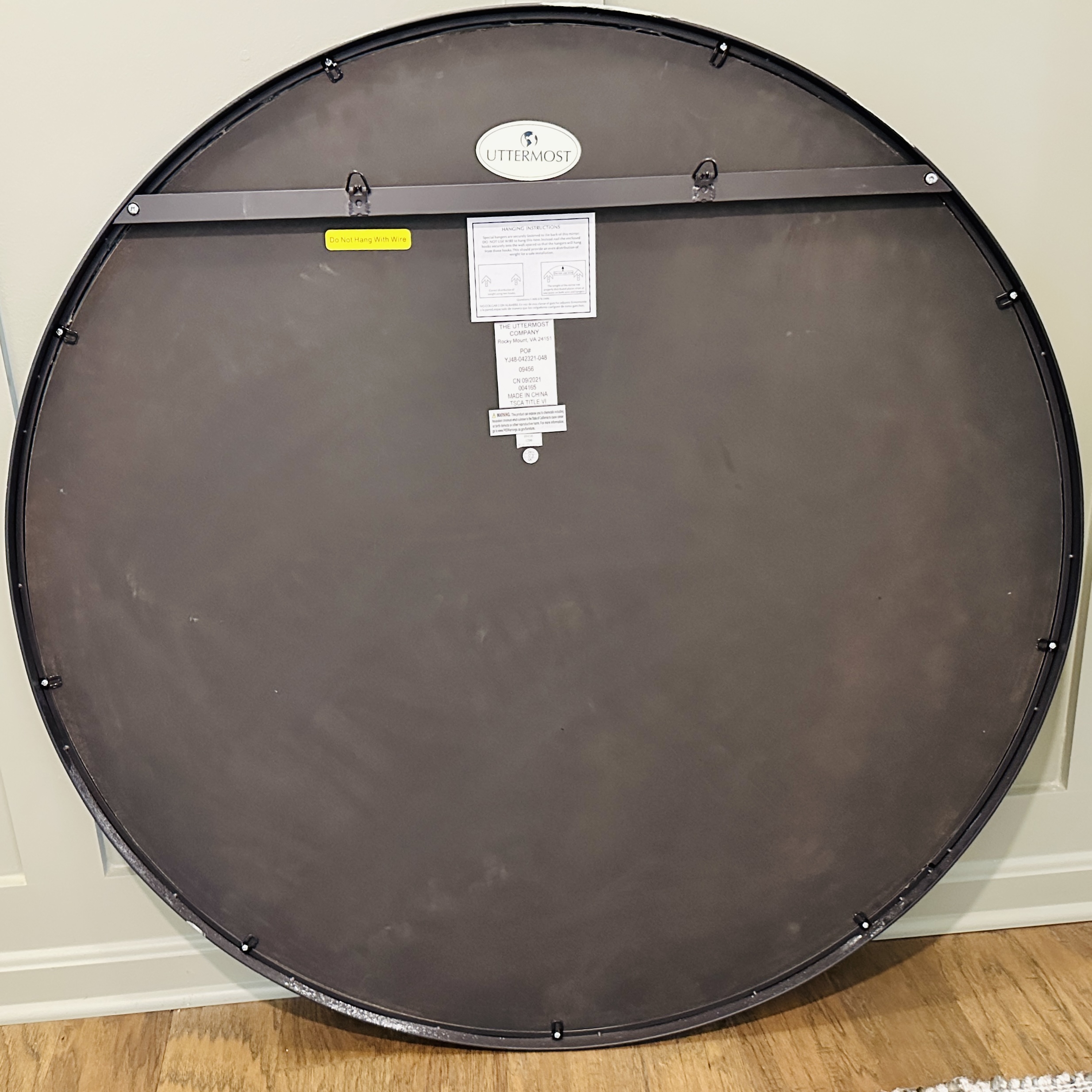 Uttermost "Sele" Metal Framed Wall Mirror