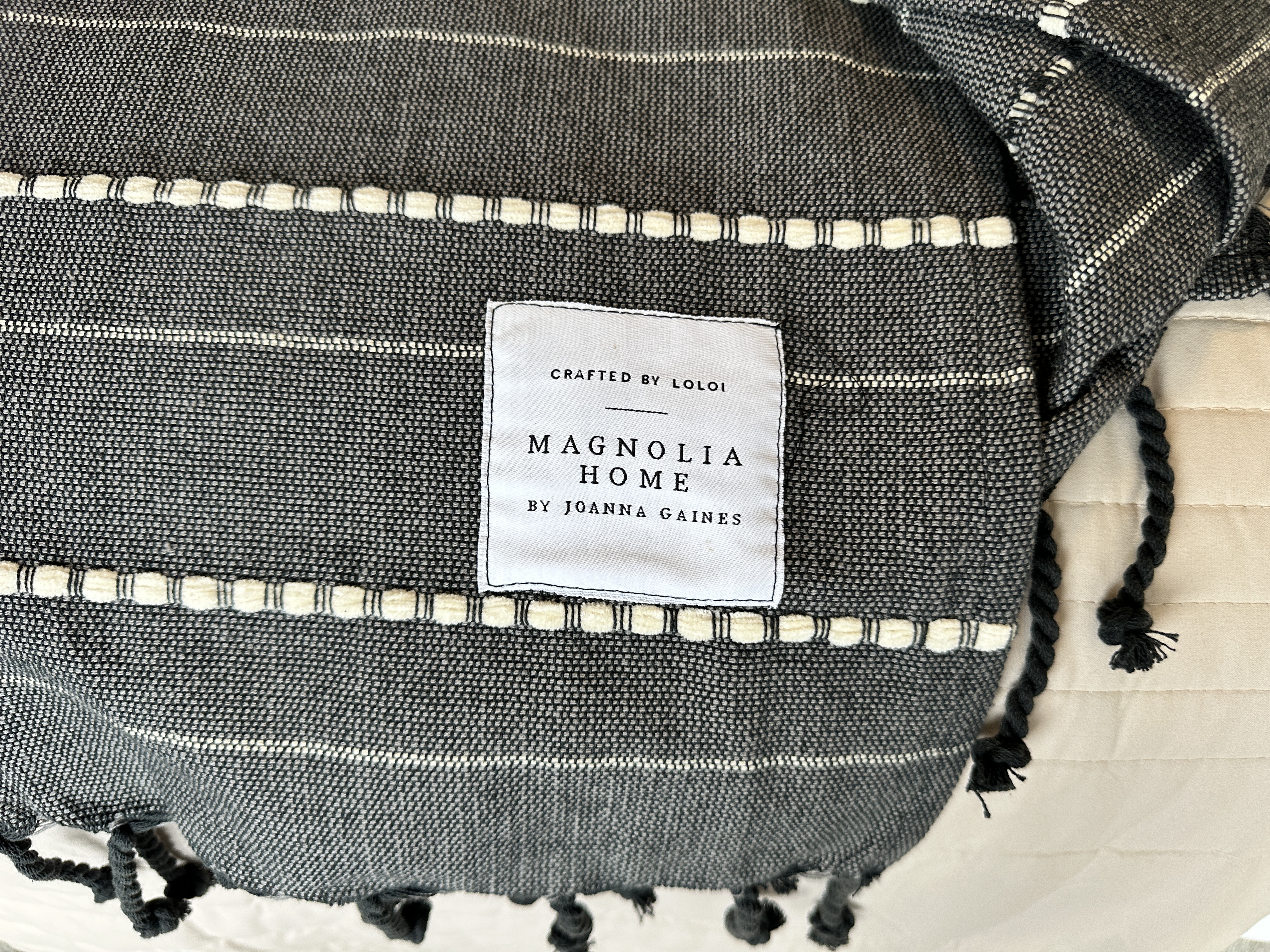 Modernist Style Ebonized Wood Queen Size Bed with Bedding