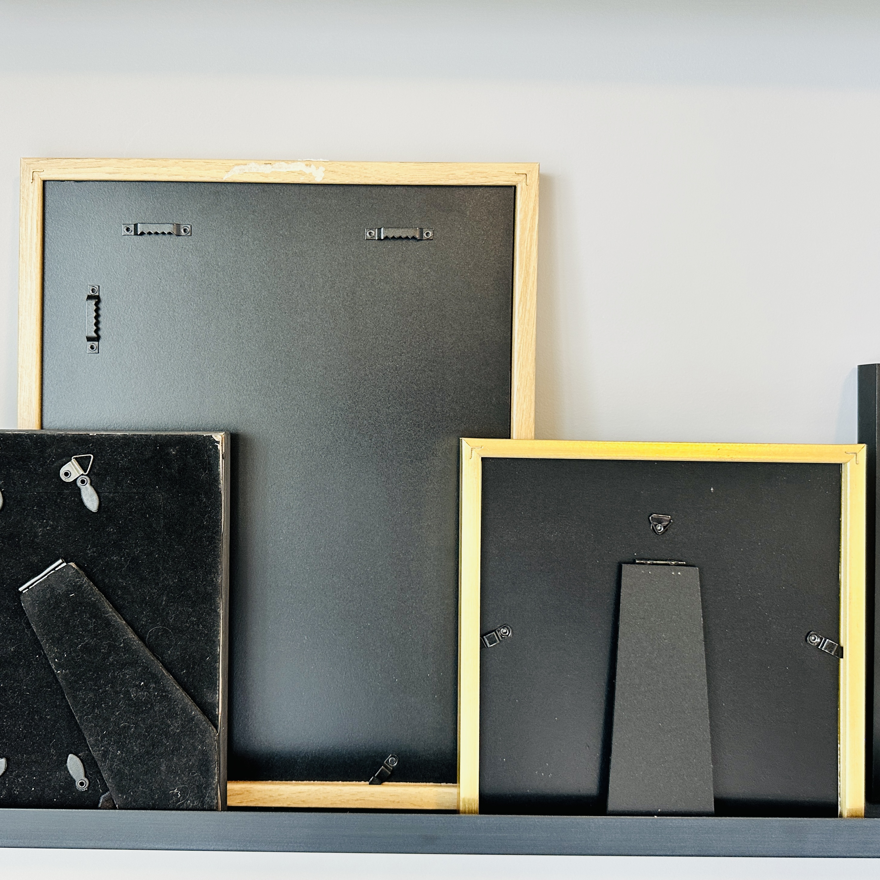 Contemporary Black and Gold Tone Picture Frames