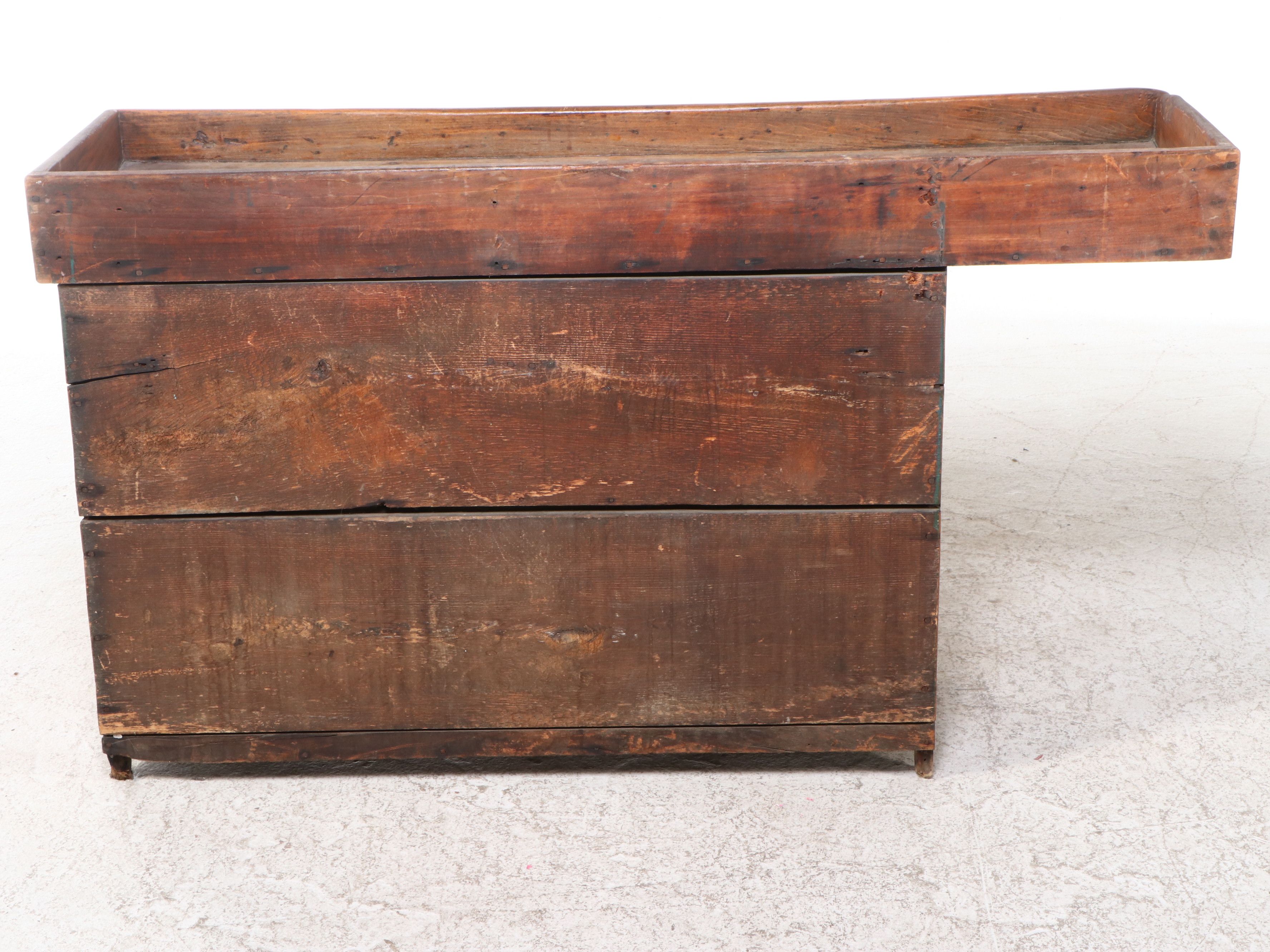 American Primitive Style Cherry Dry Sink, 19th Century