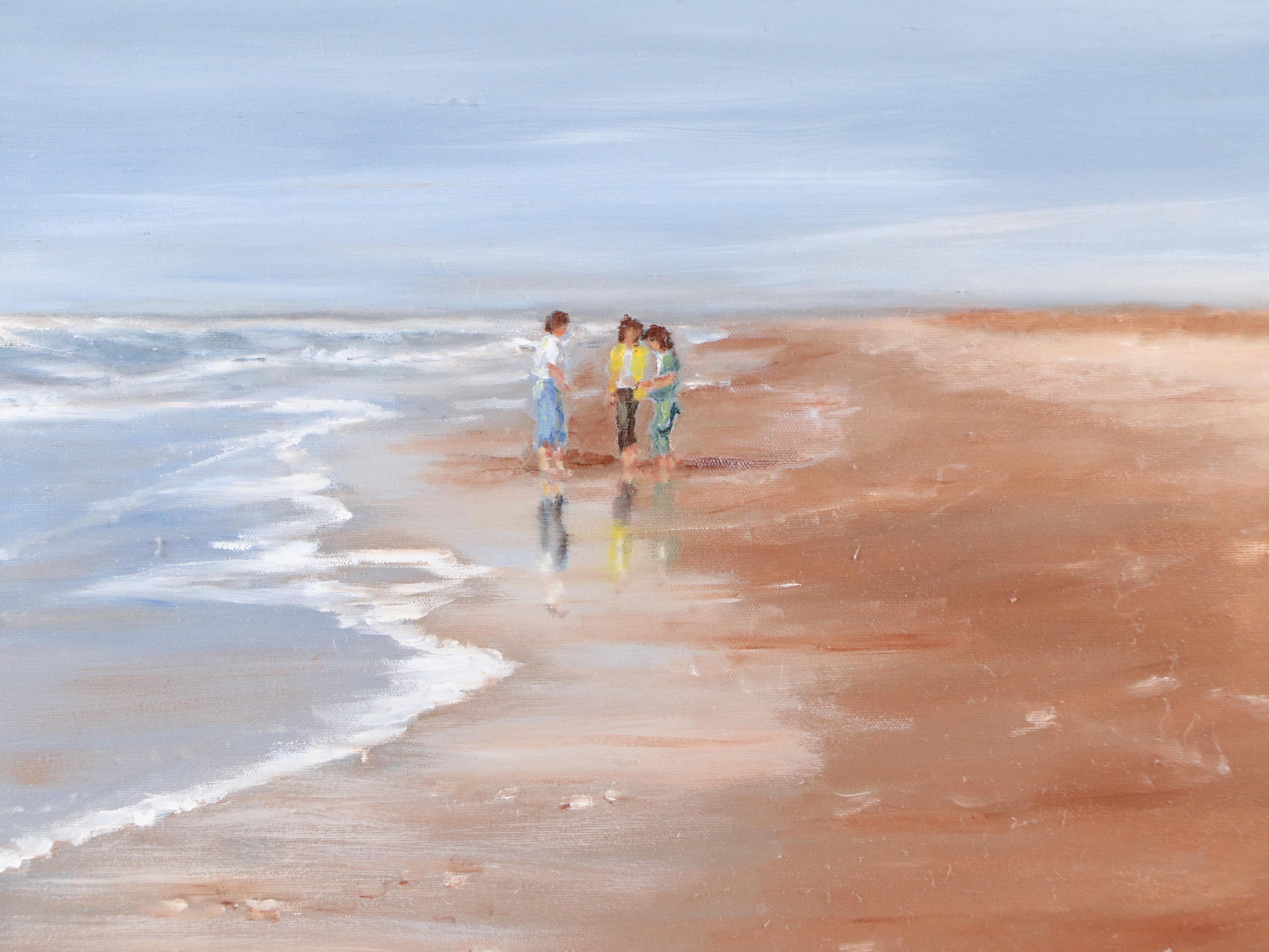 Jacqueline Ross Oil Painting "Seascape," Late 20th Century