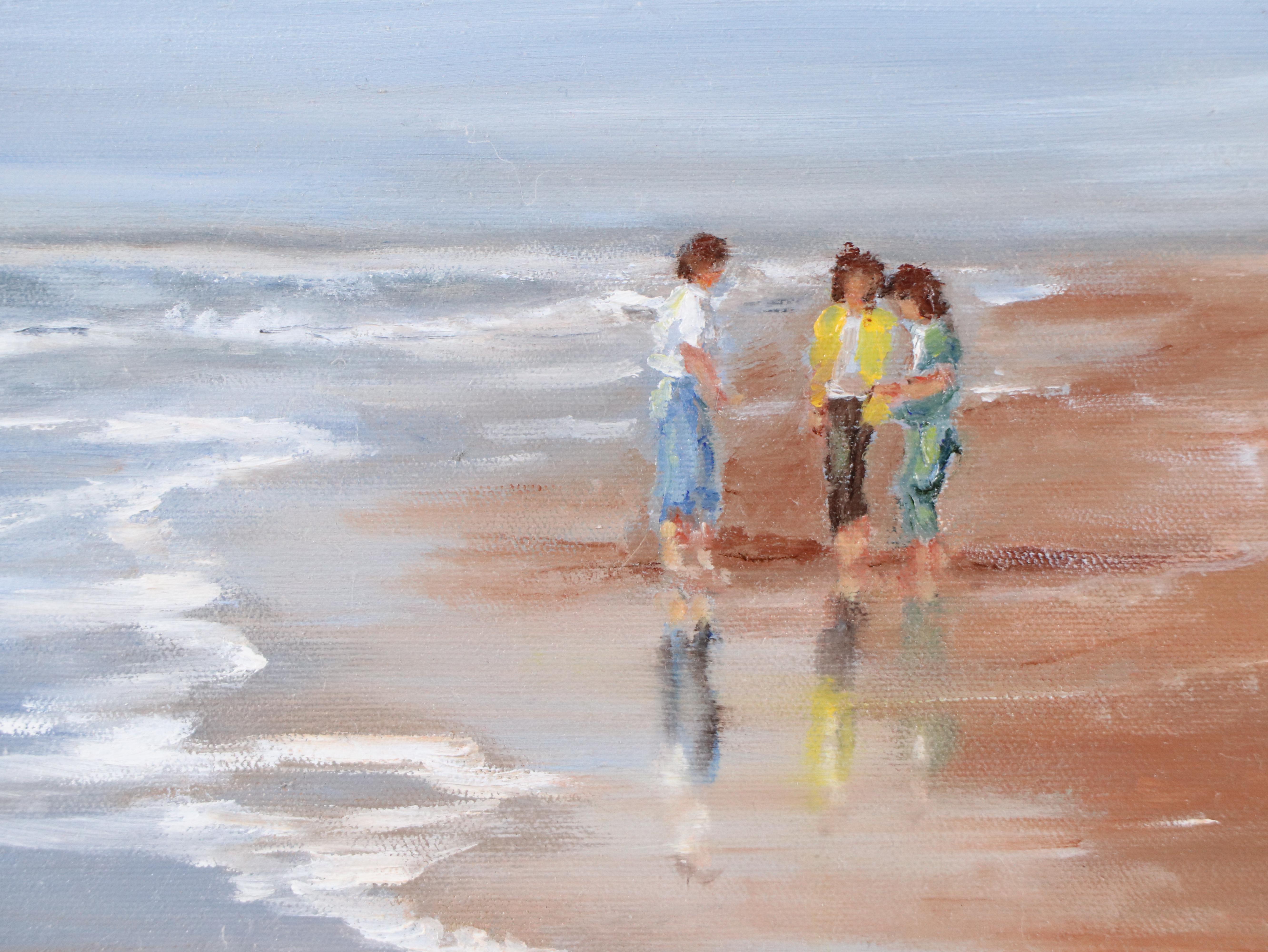 Jacqueline Ross Oil Painting "Seascape," Late 20th Century