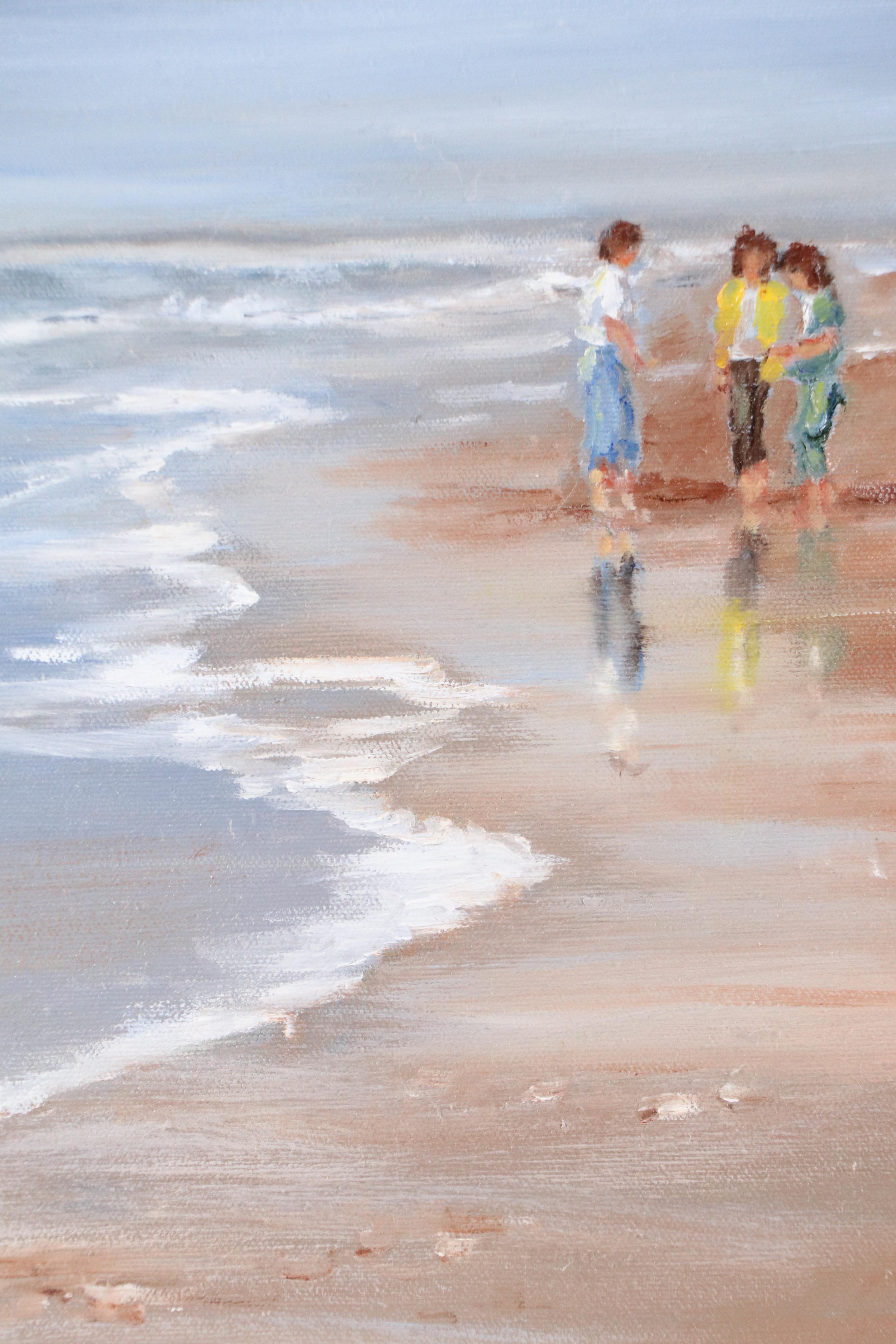 Jacqueline Ross Oil Painting "Seascape," Late 20th Century