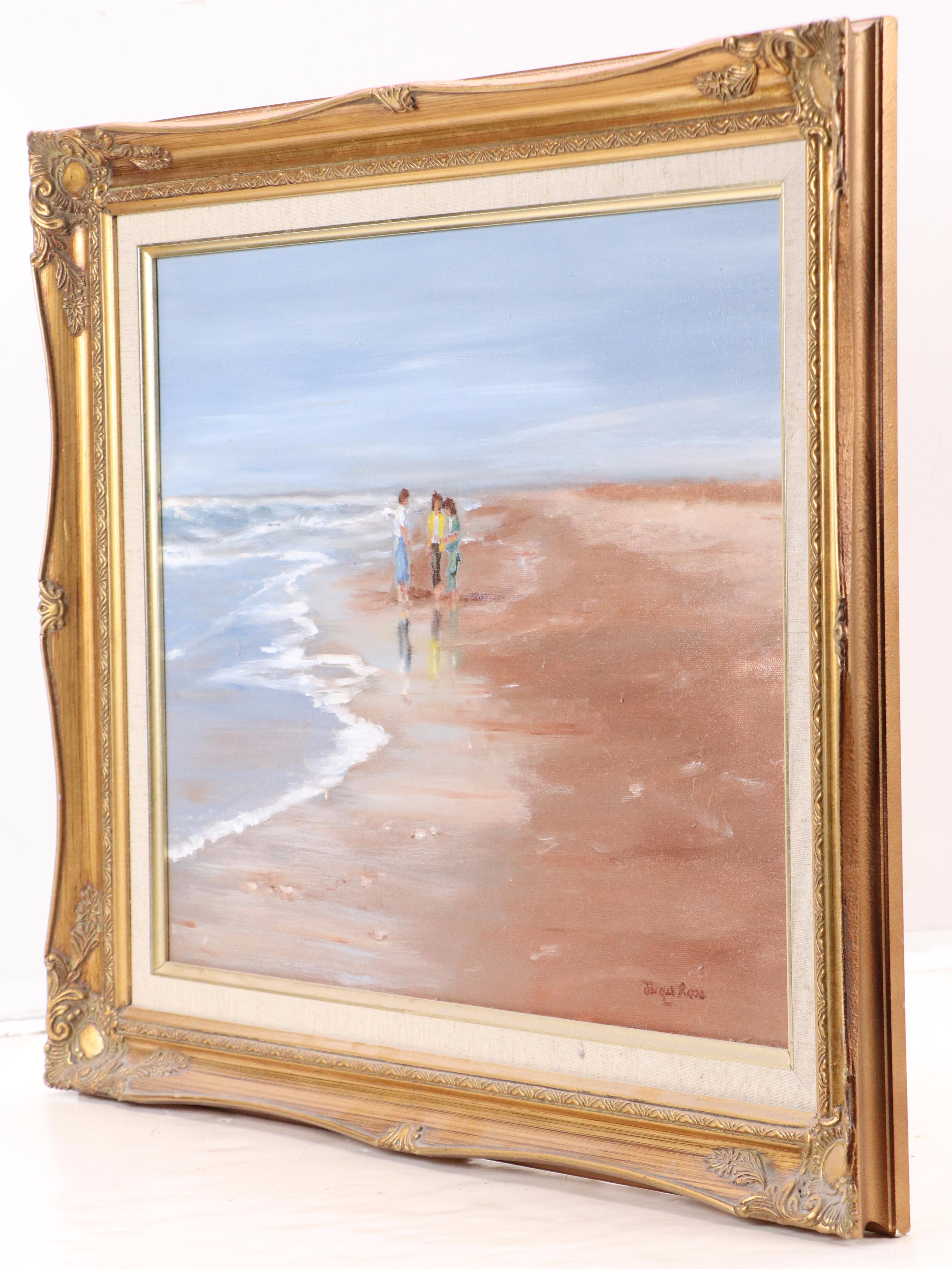 Jacqueline Ross Oil Painting "Seascape," Late 20th Century