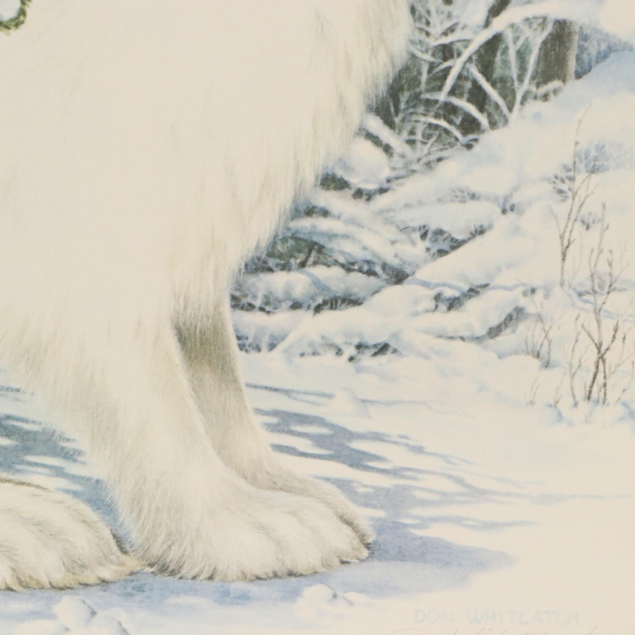 Don Whitlatch Offset Lithograph "Snowshoe Hare," Late 20th Century