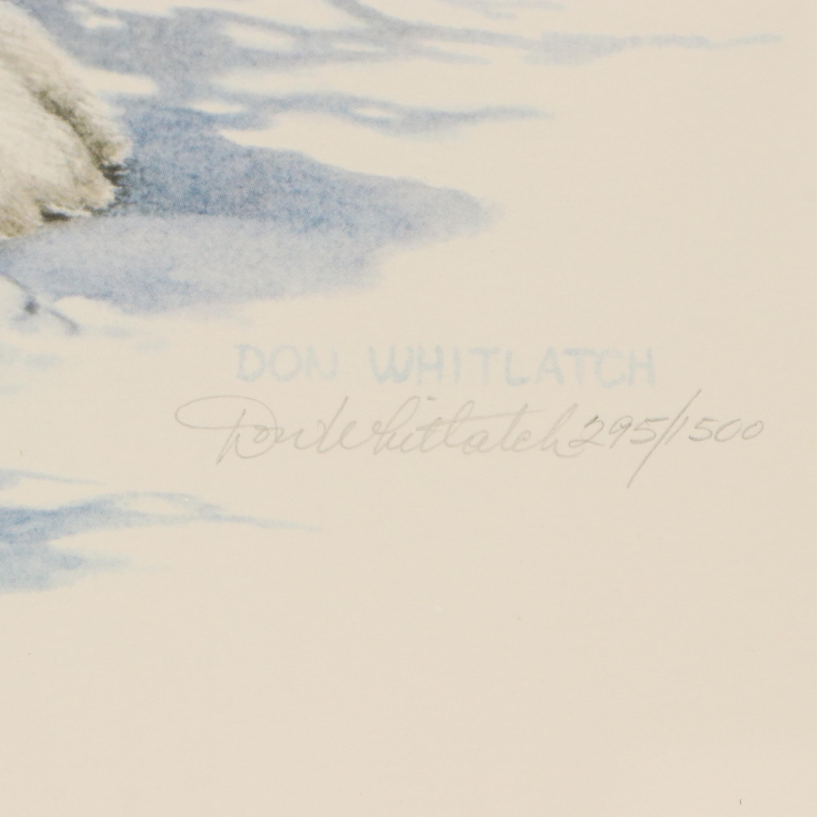 Don Whitlatch Offset Lithograph "Snowshoe Hare," Late 20th Century