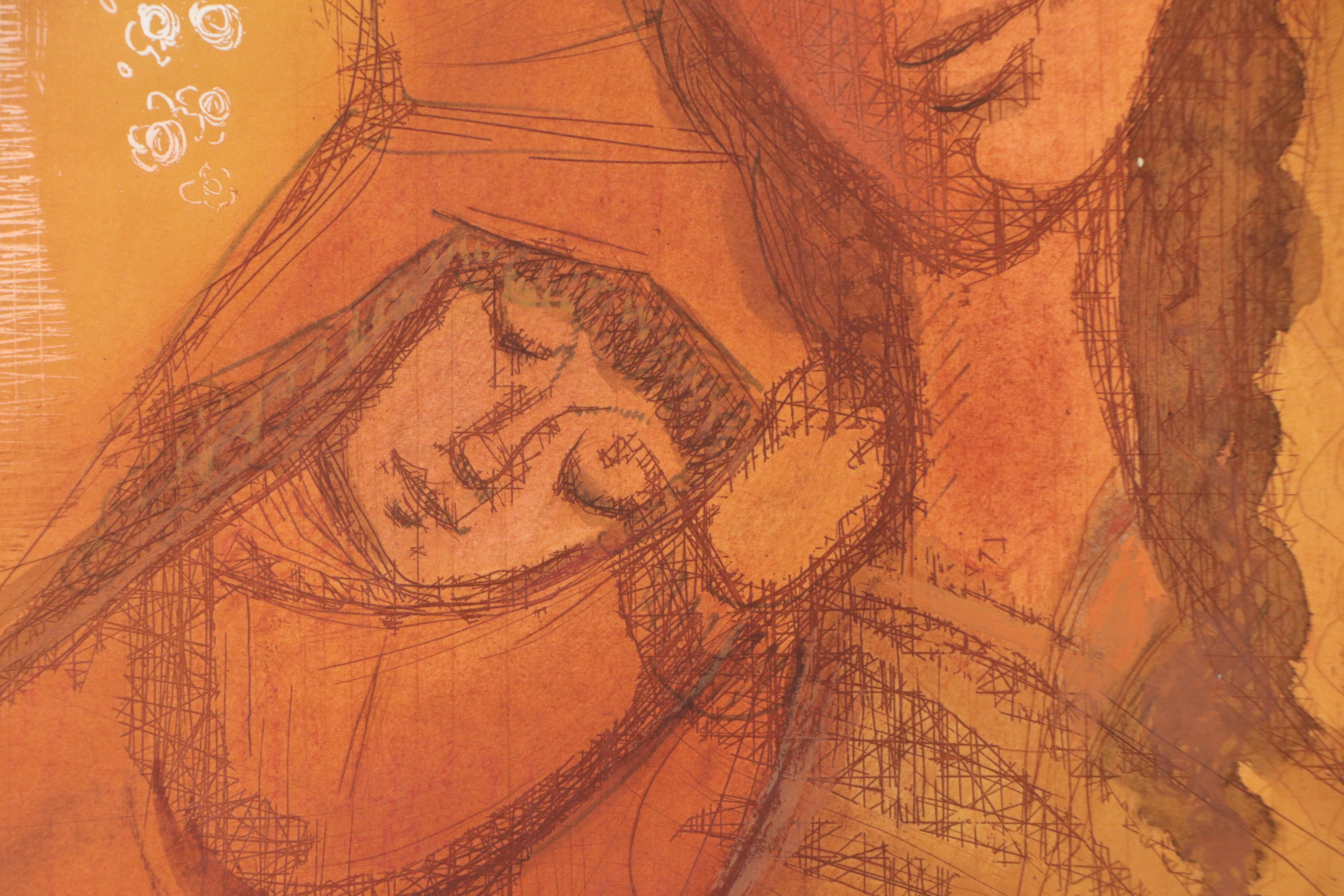 Etienne Ret Etchings "Maternité Etoilée" and Other, Mid-20th Century