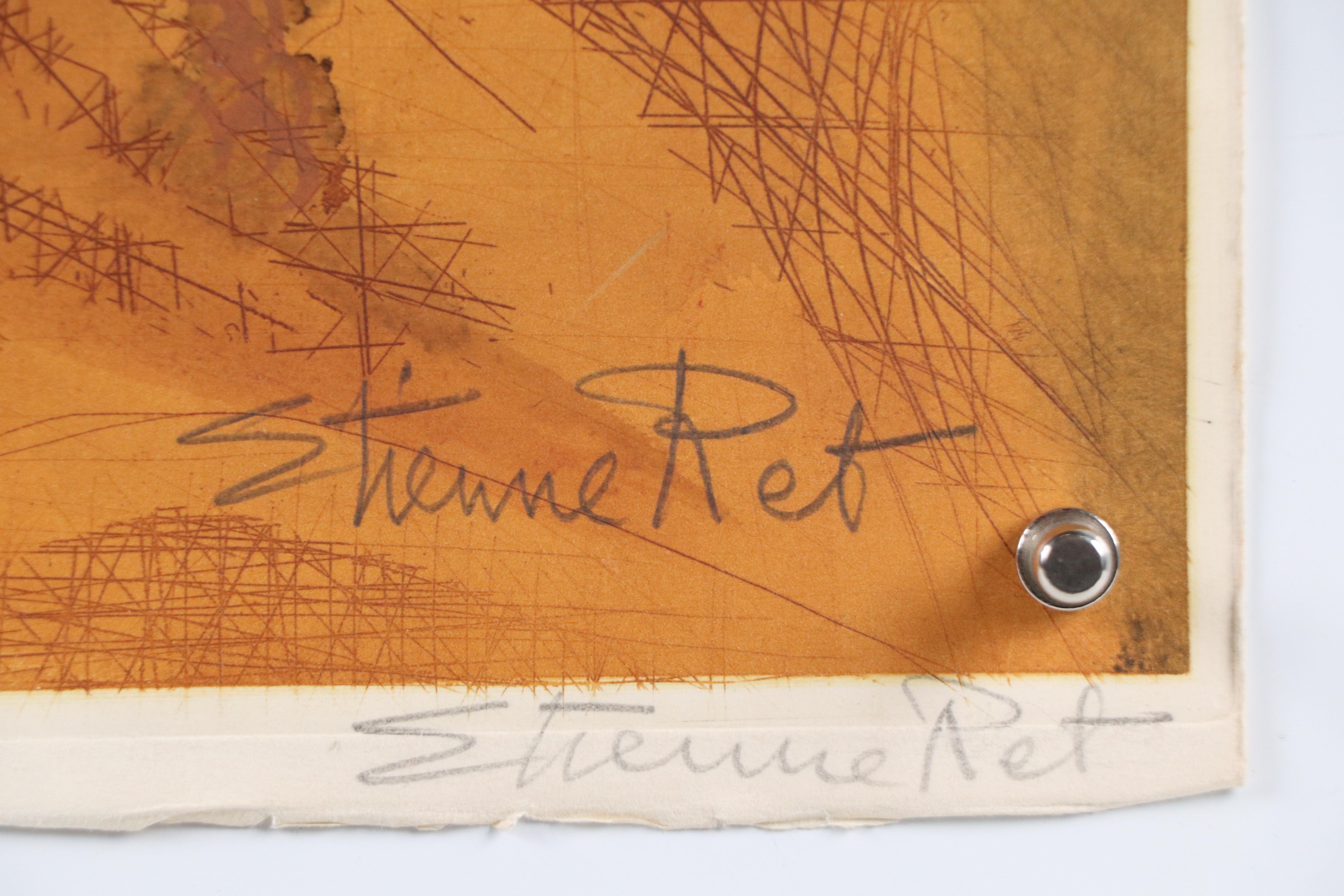 Etienne Ret Etchings "Maternité Etoilée" and Other, Mid-20th Century