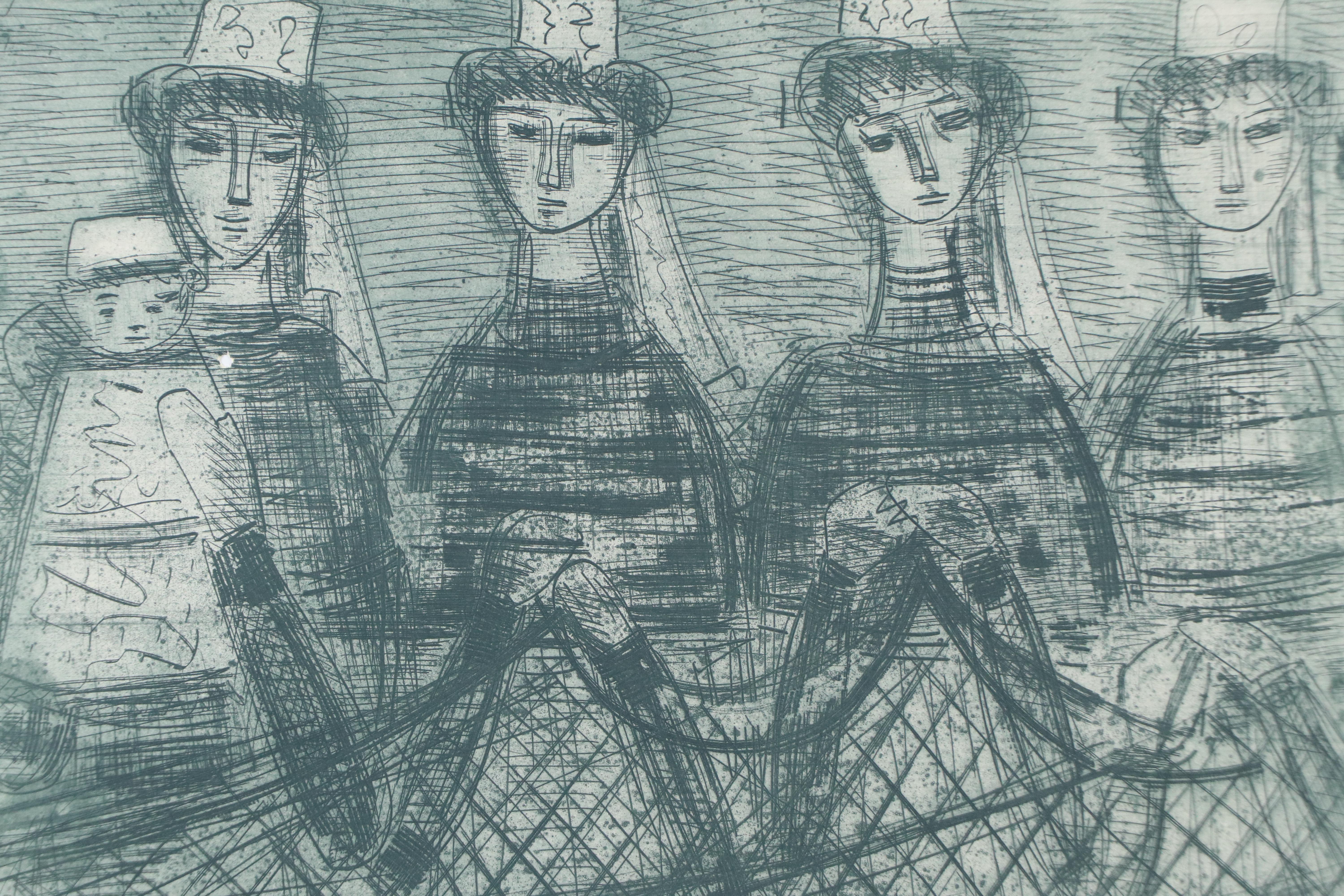 Etienne Ret Etchings "Maternité Etoilée" and Other, Mid-20th Century