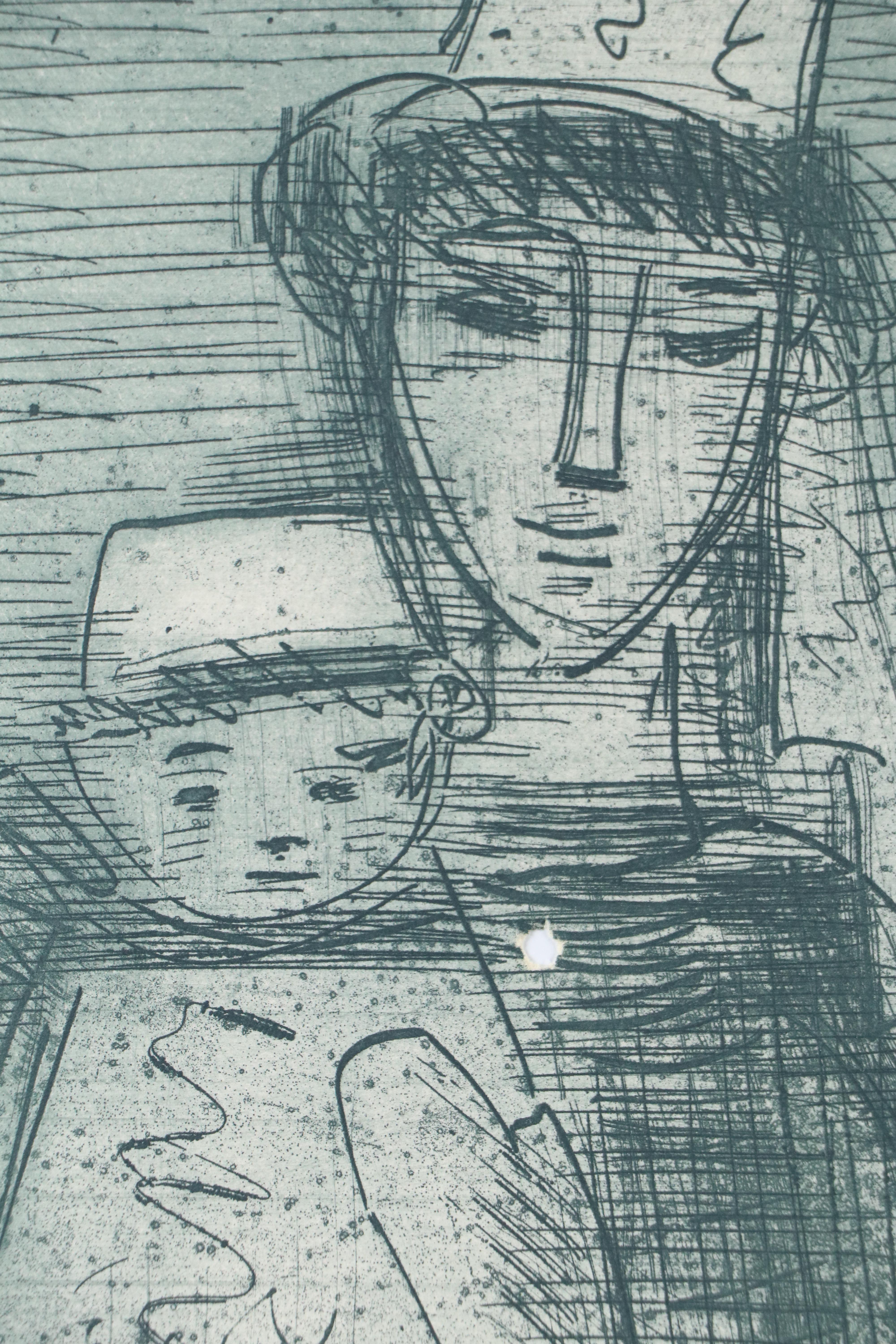 Etienne Ret Etchings "Maternité Etoilée" and Other, Mid-20th Century