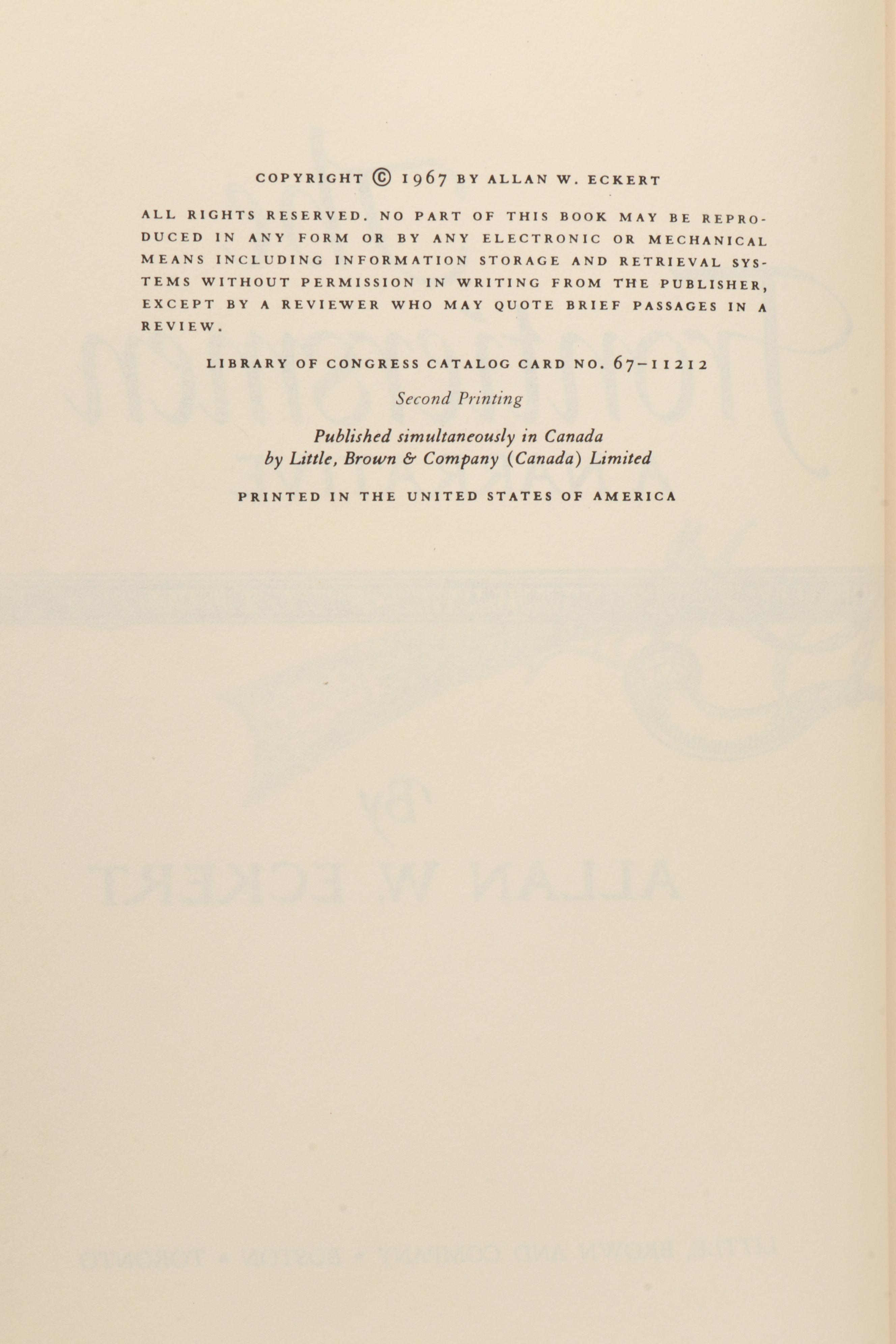 Signed First Edition "A Sorrow in Our Heart" and More Books by Allan W. Eckert