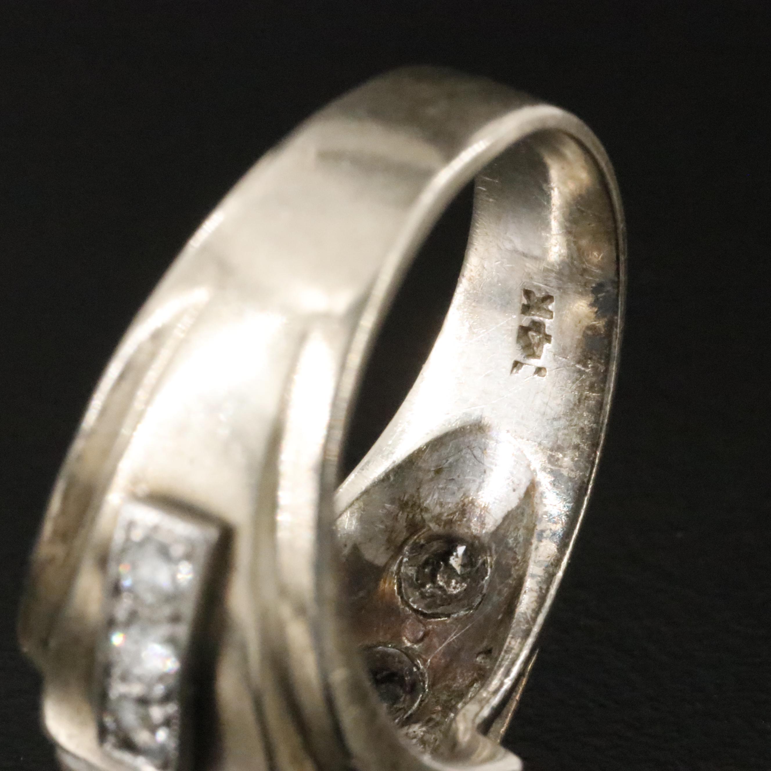 14K Star Sapphire and Diamond Ring