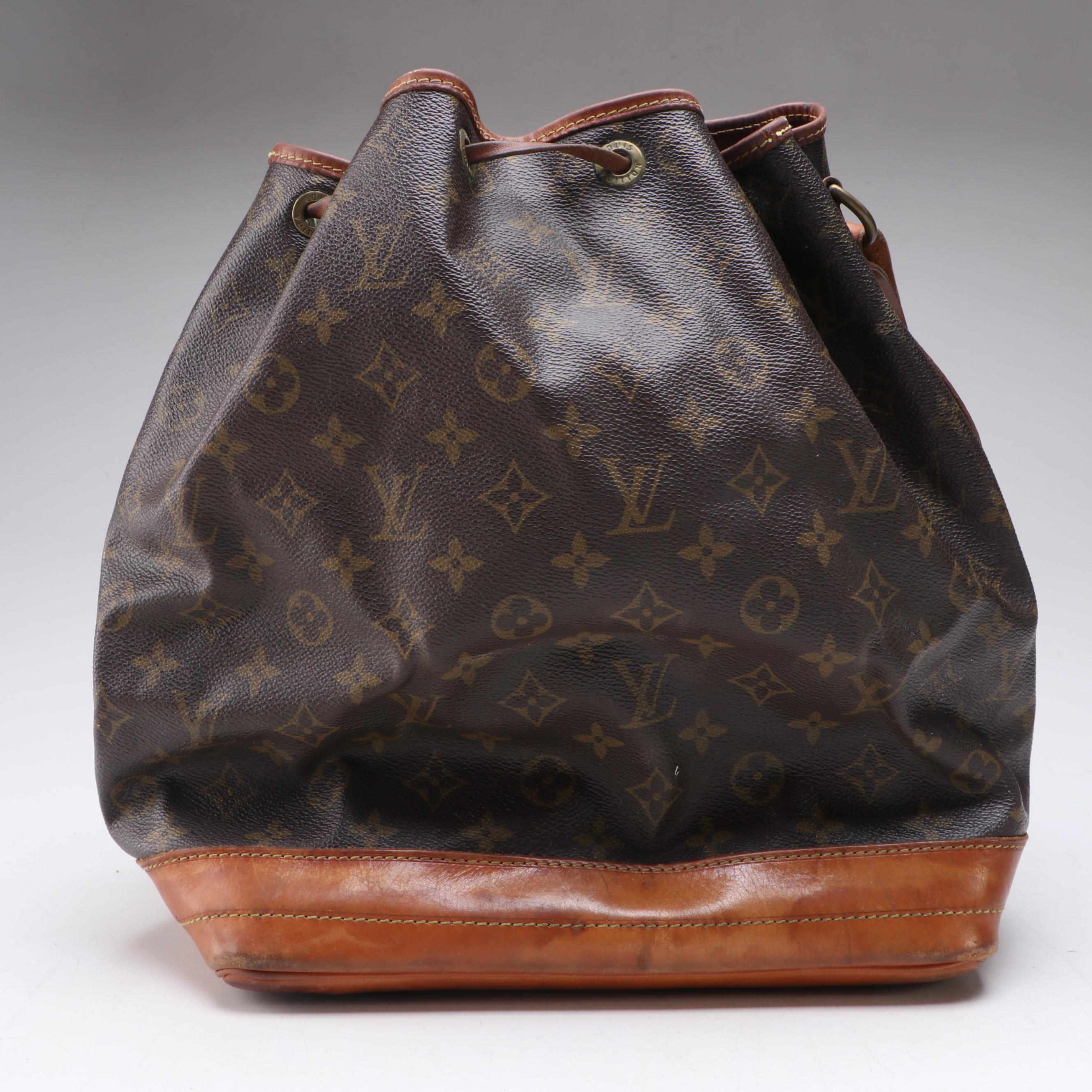 Louis Vuitton Malletier Noé Drawstring Bucket Bag in Monogram Canvas, 1980s