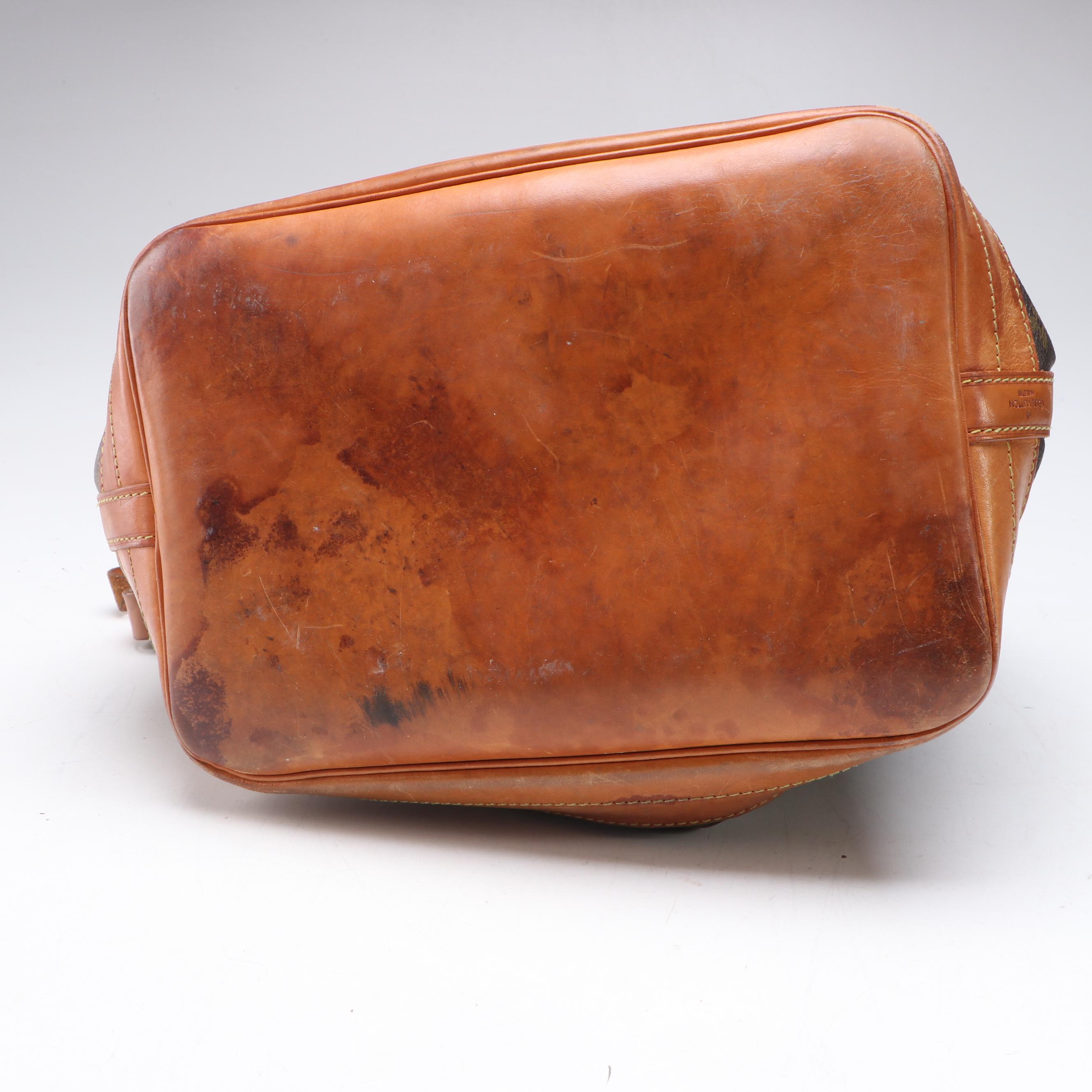 Louis Vuitton Malletier Noé Drawstring Bucket Bag in Monogram Canvas, 1980s