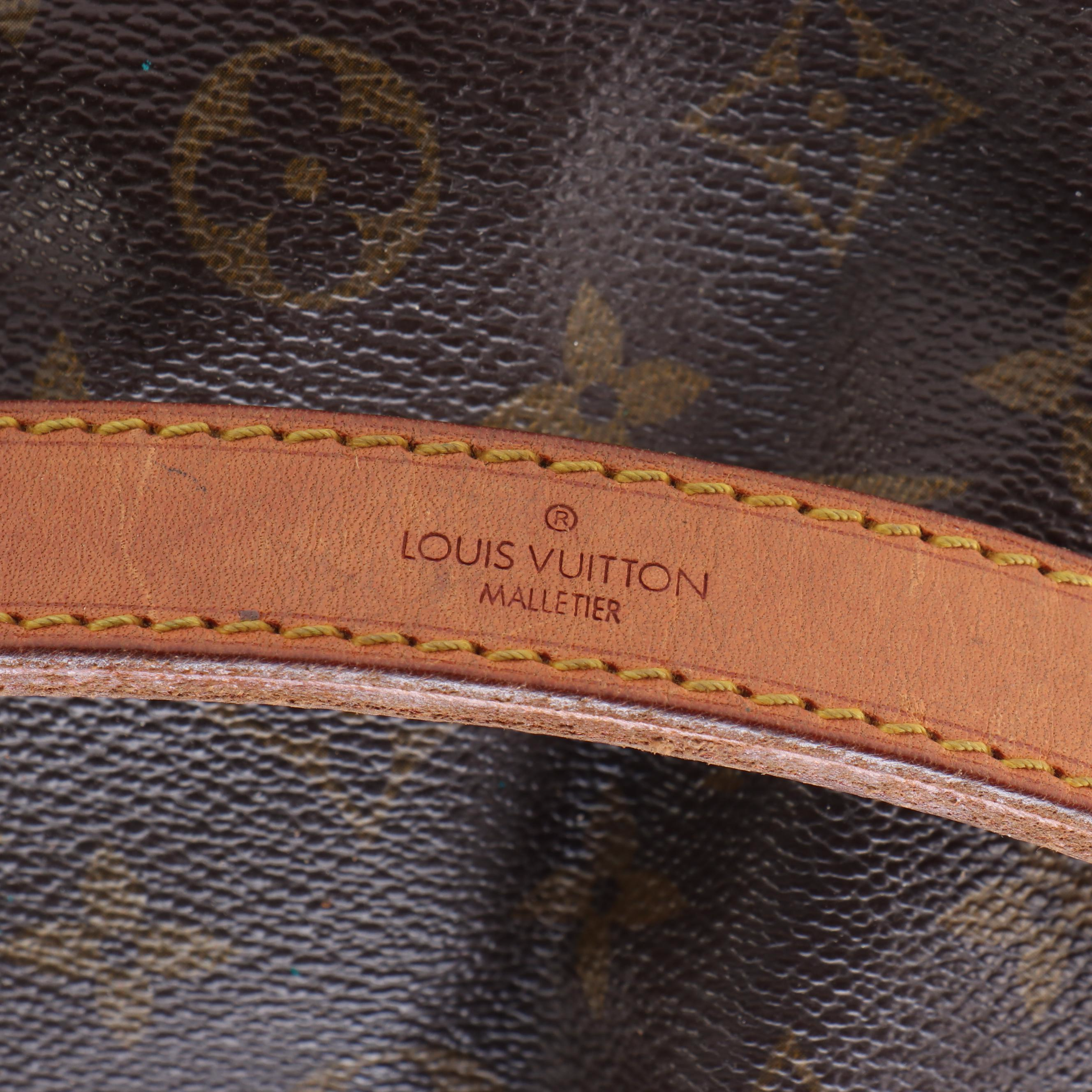 Louis Vuitton Malletier Noé Drawstring Bucket Bag in Monogram Canvas, 1980s