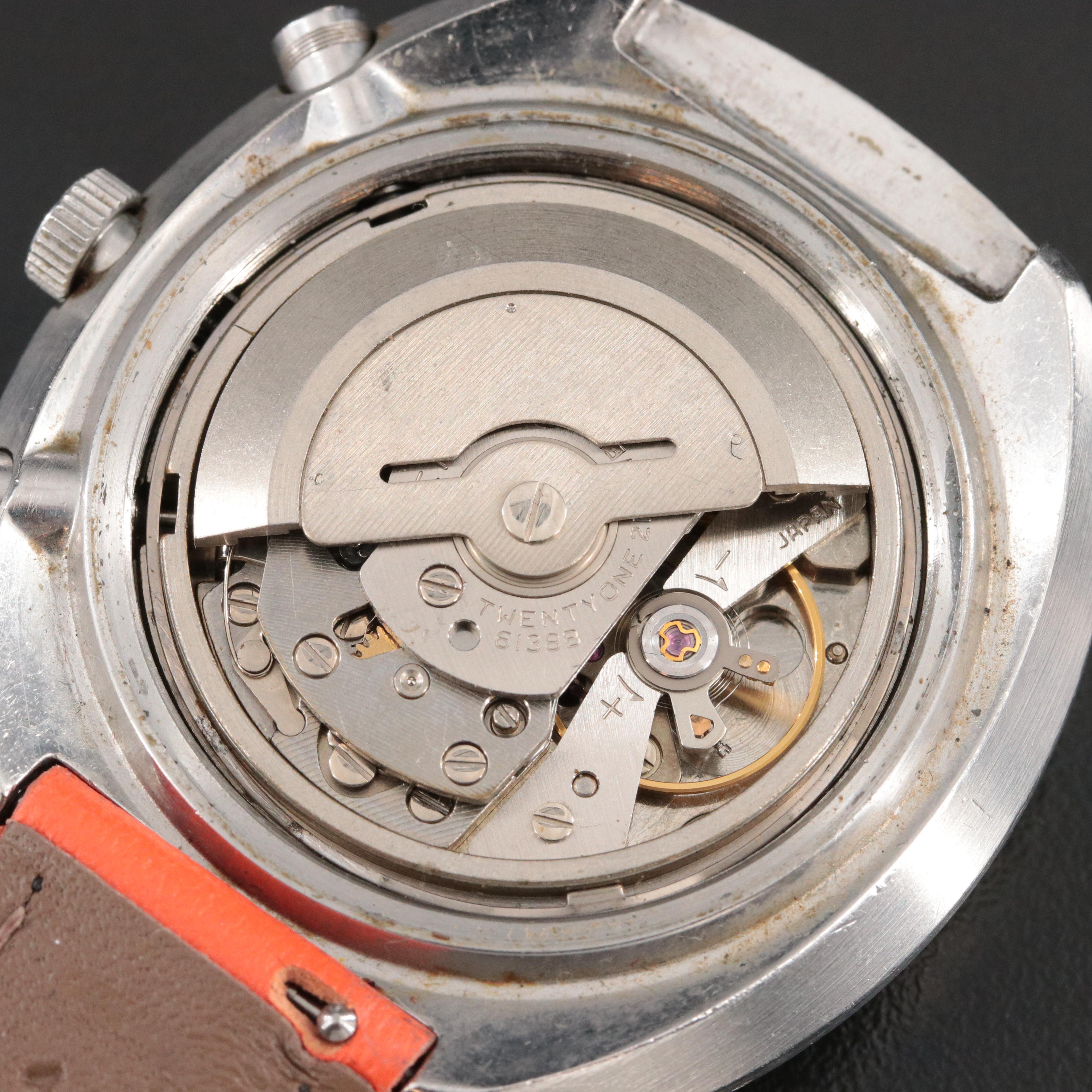 Vintage Seiko UFO Black Dial Automatic Watch 6138-0017