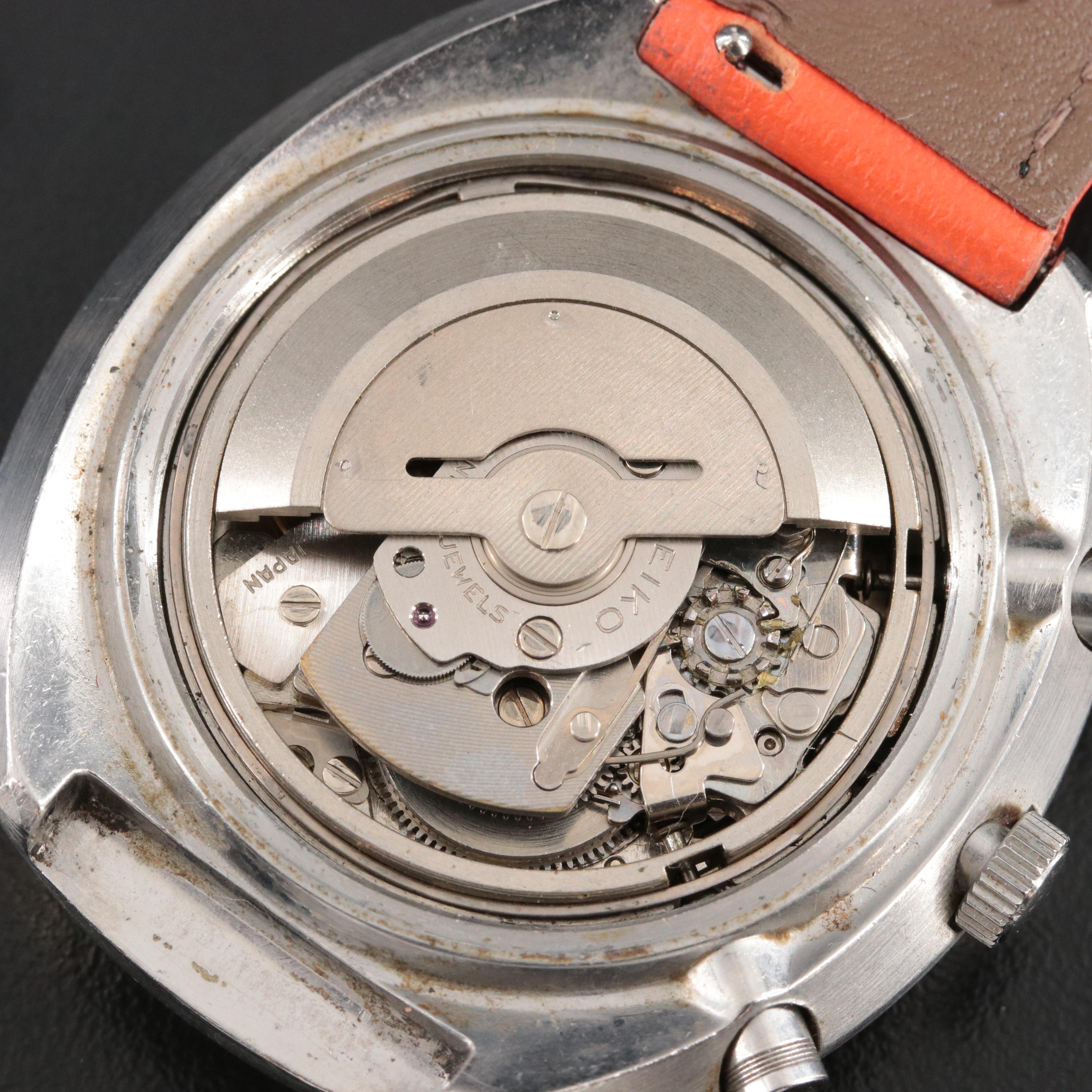 Vintage Seiko UFO Black Dial Automatic Watch 6138-0017