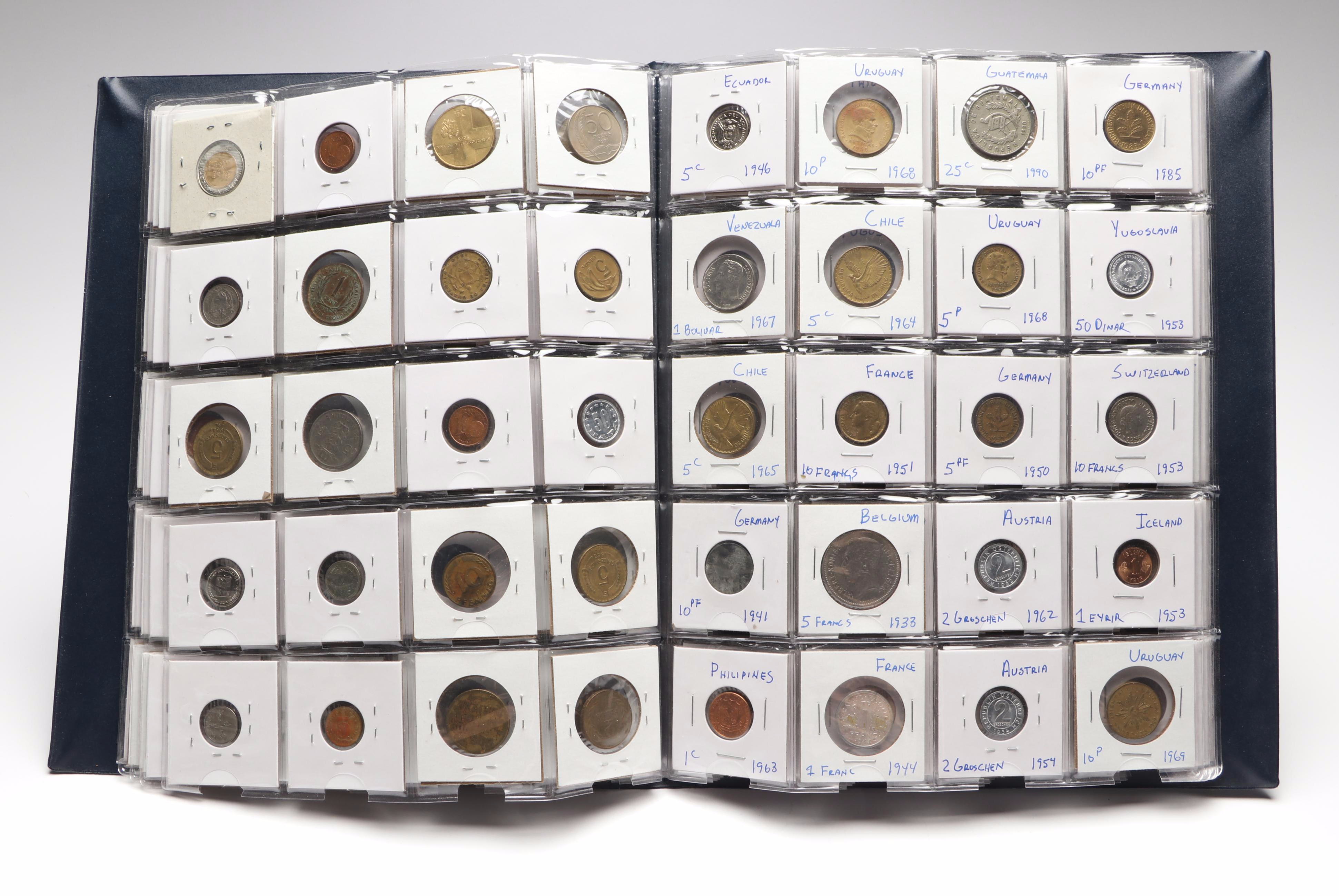 Large Collection of 400 20th Century Foreign Coins