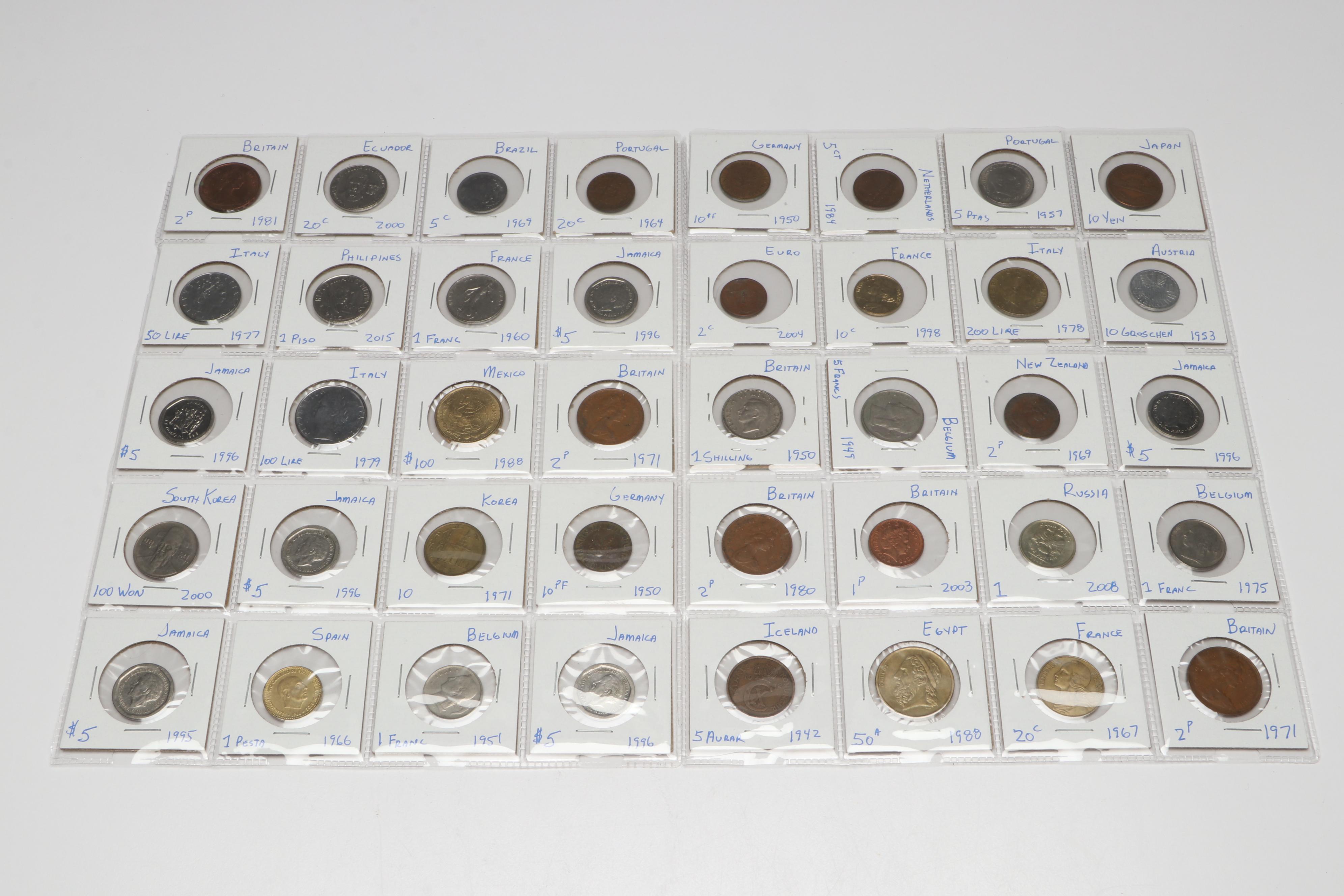 Large Collection of 400 20th Century Foreign Coins