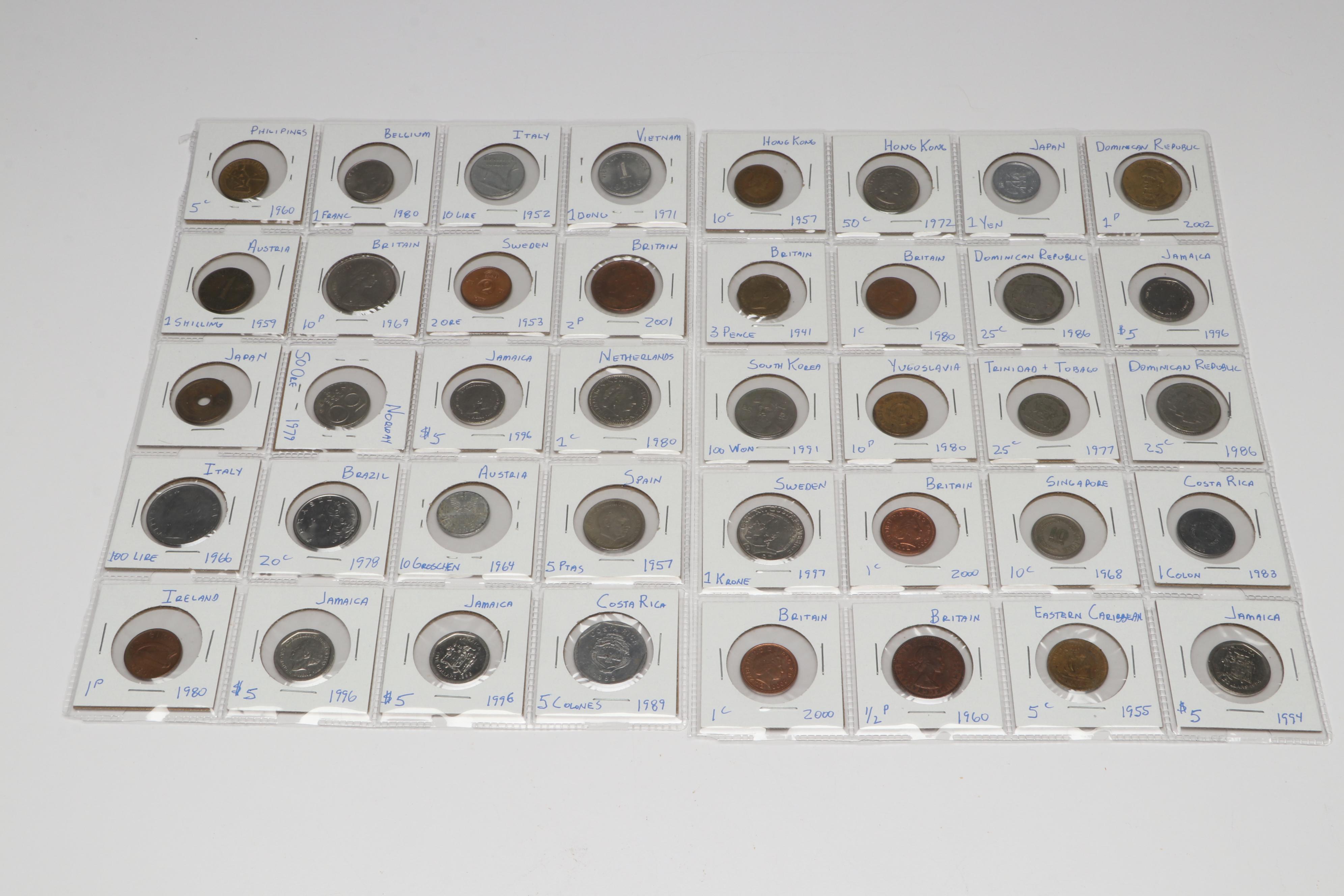 Large Collection of 400 20th Century Foreign Coins