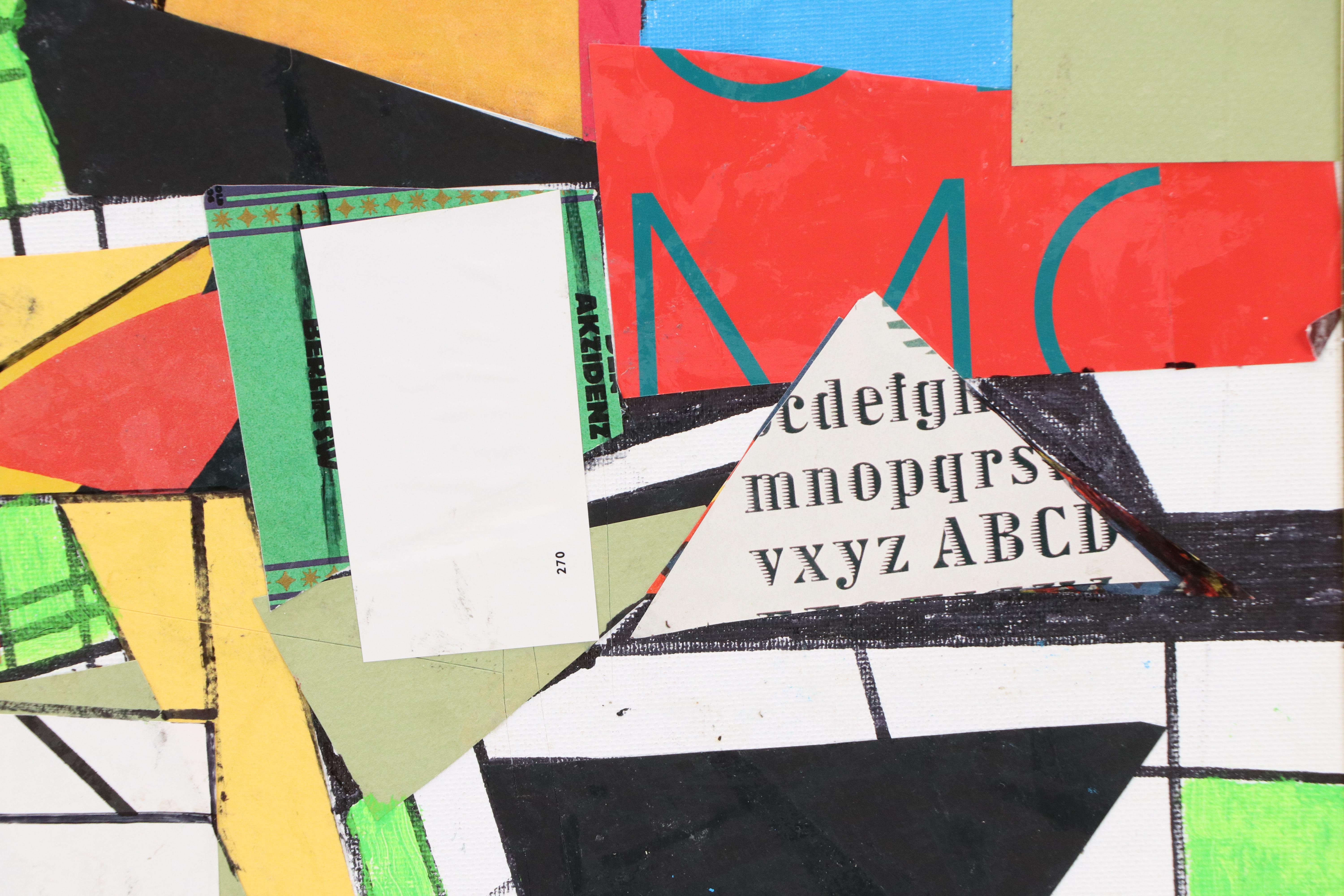 Ronald Ahlström Modern Mixed Media Collage, Late 20th/ 21st Century