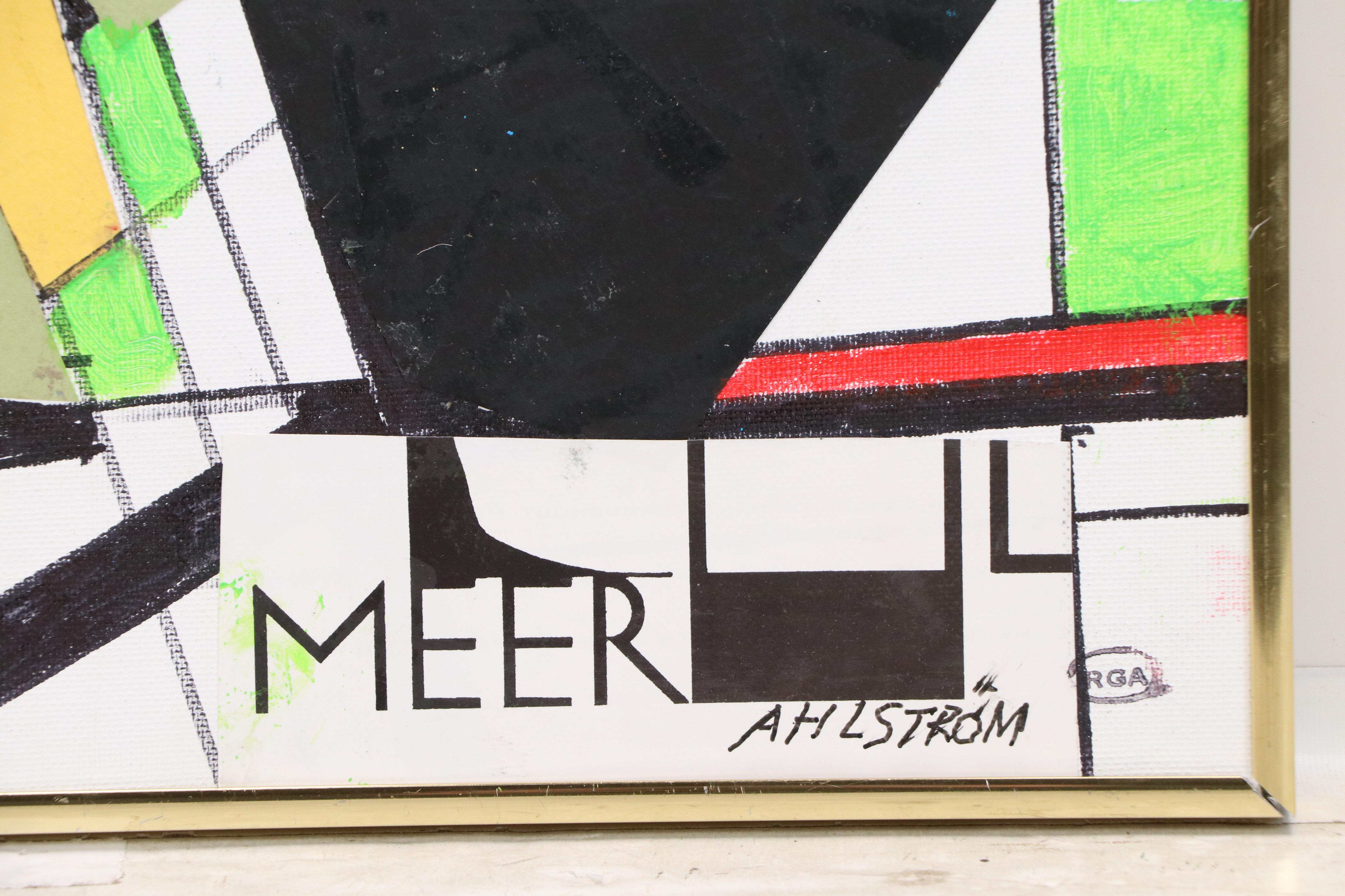 Ronald Ahlström Modern Mixed Media Collage, Late 20th/ 21st Century