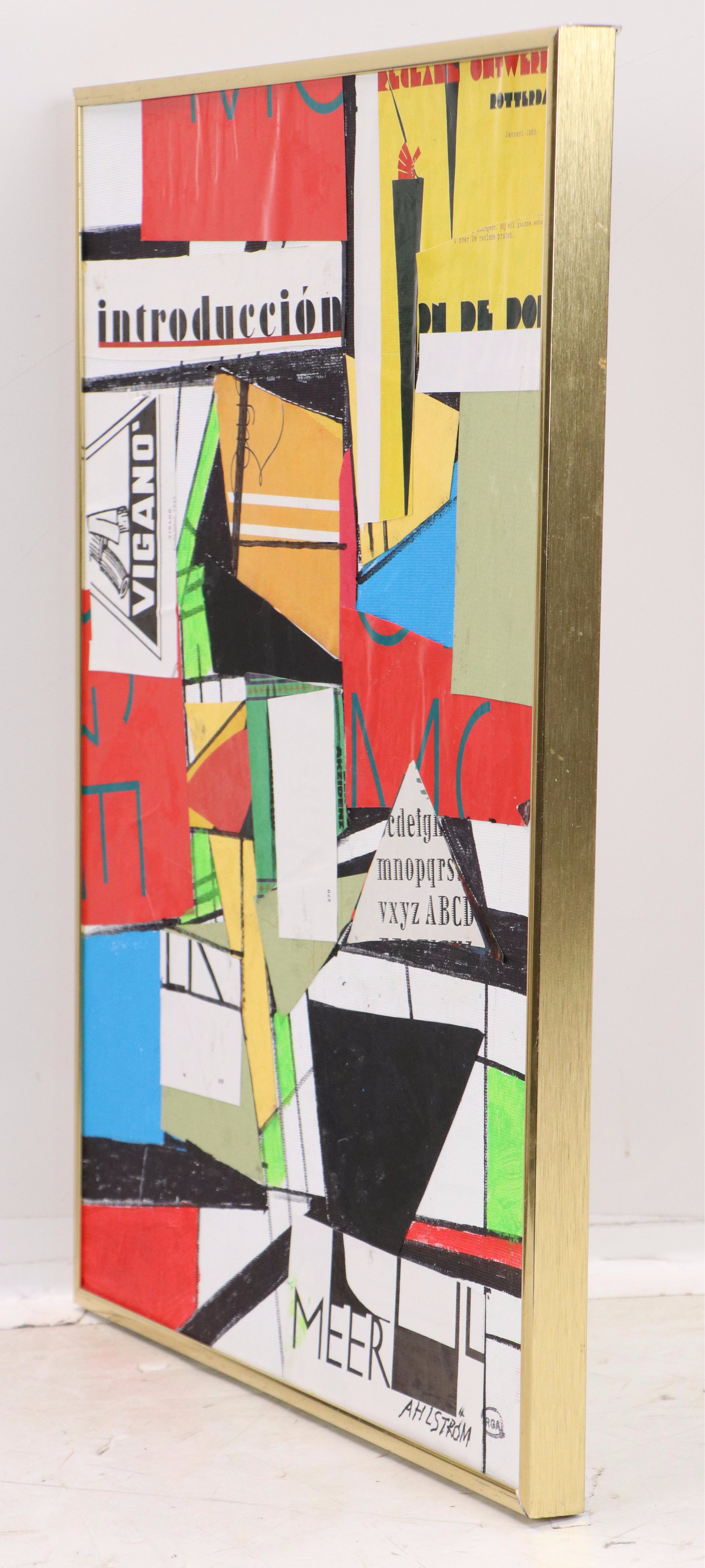 Ronald Ahlström Modern Mixed Media Collage, Late 20th/ 21st Century