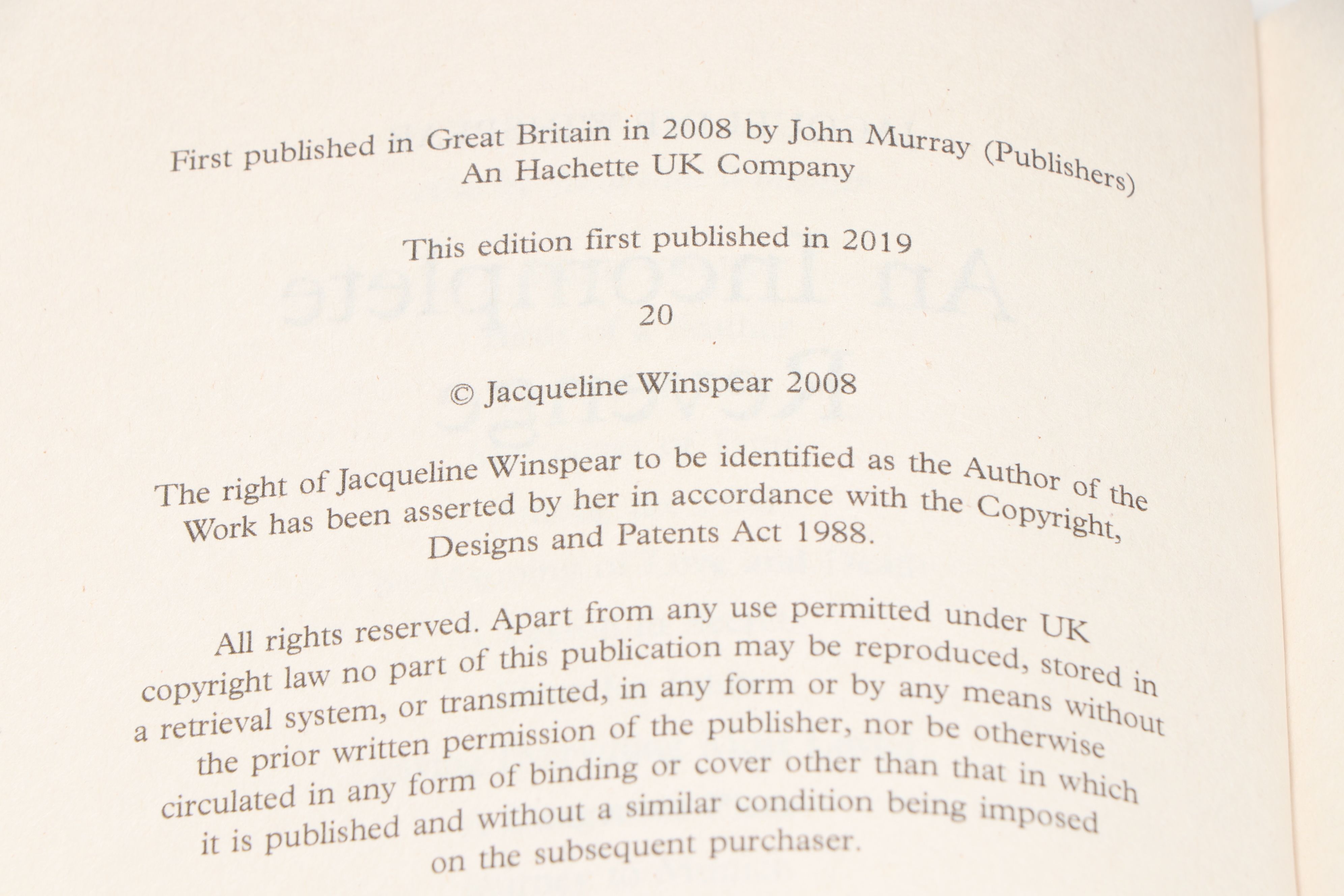 The Maisie Dobbs Series Books 1-6 by Jacqueline Winspear