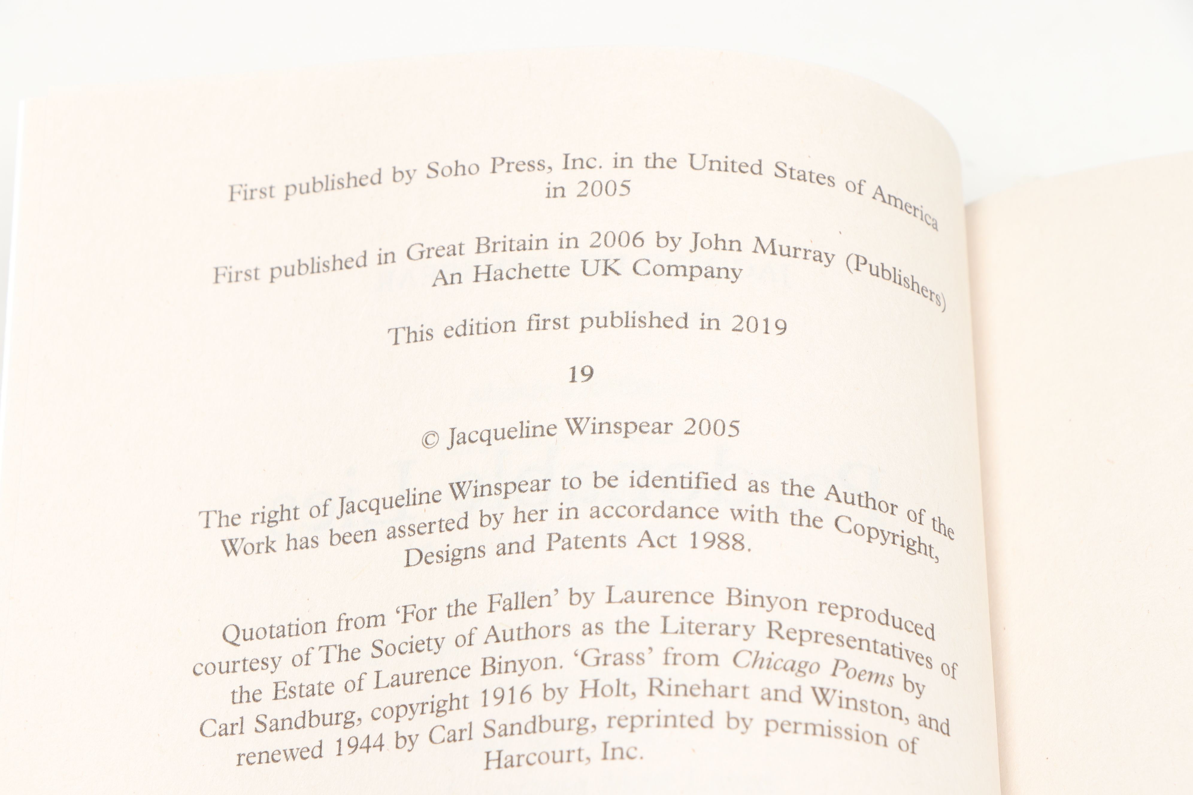 The Maisie Dobbs Series Books 1-6 by Jacqueline Winspear