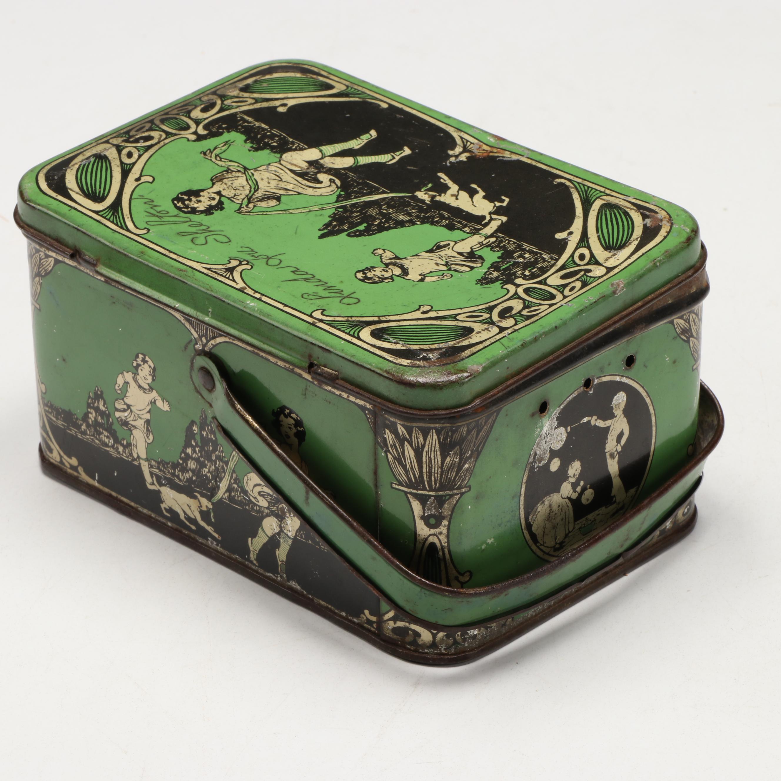 King-Seely Thermos Co. Corsage Lunchbox with Other Metal Lunchboxes