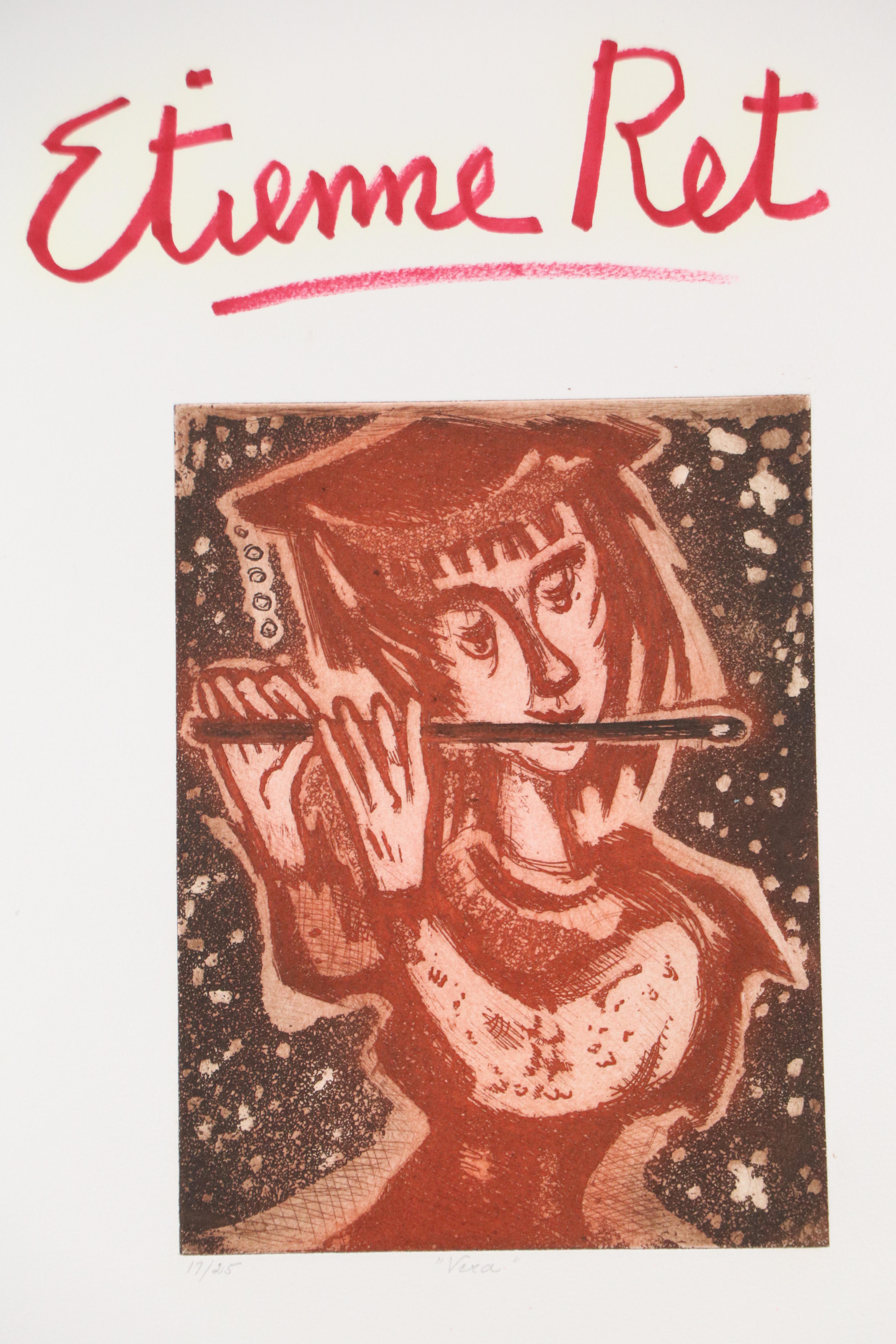Etienne Ret Etchings "Vera," Mid-20th Century