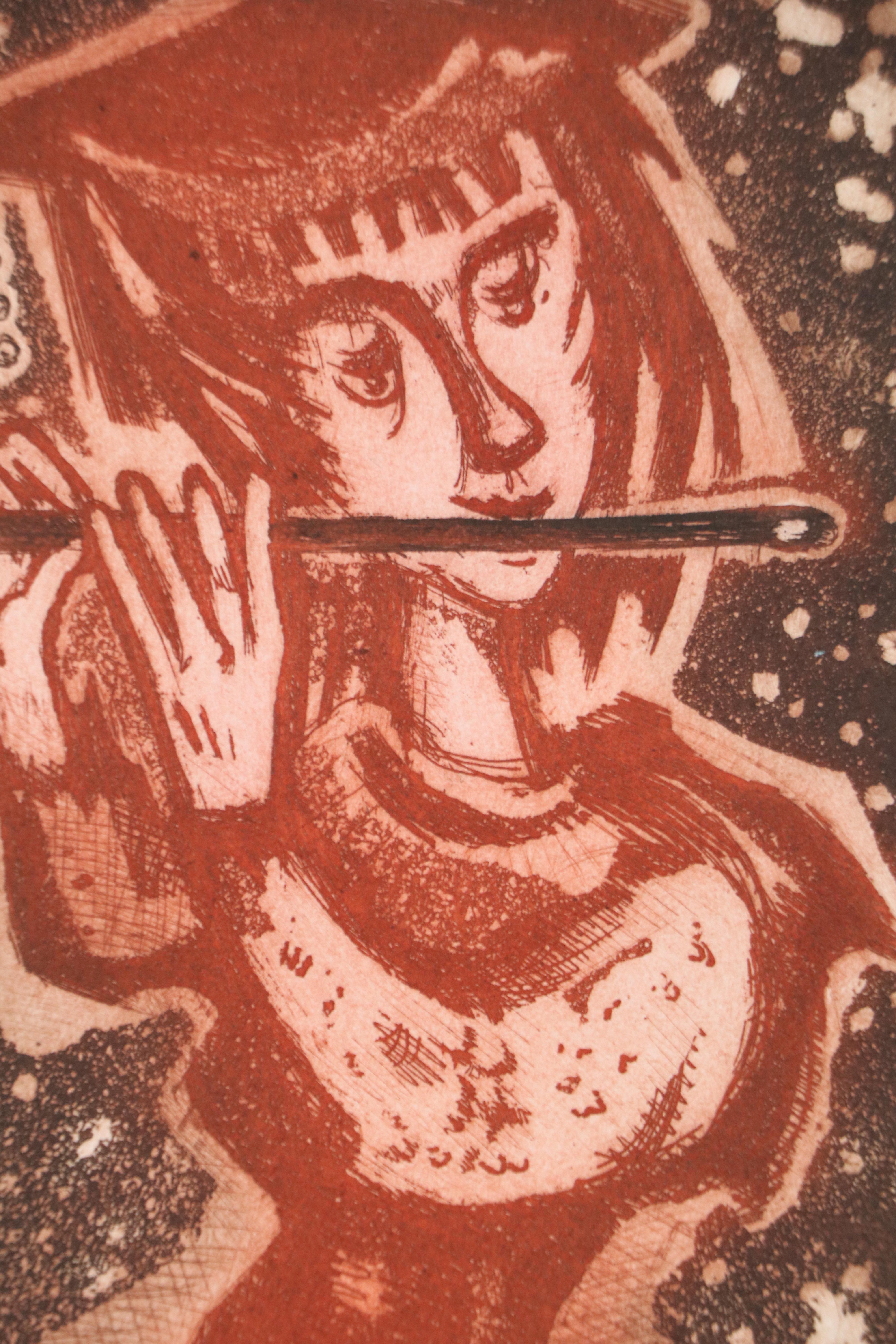 Etienne Ret Etchings "Vera," Mid-20th Century