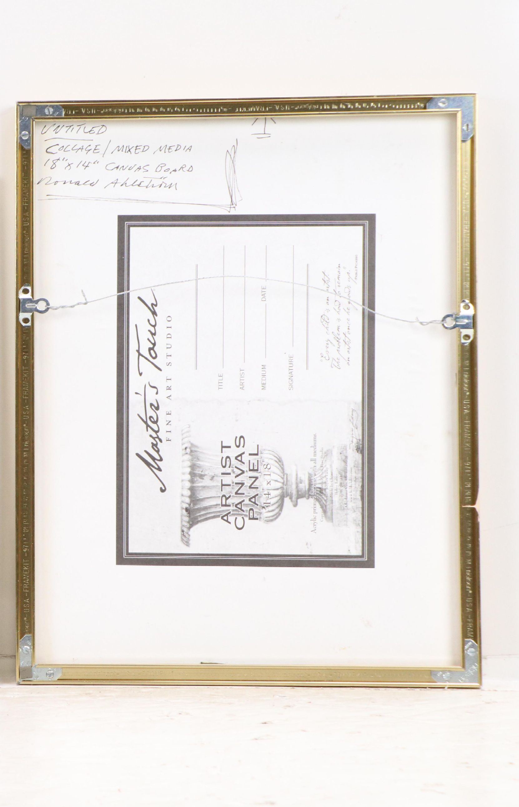 Ronald Ahlström Modern Mixed Media Collage, Late 20th/ 21st Century