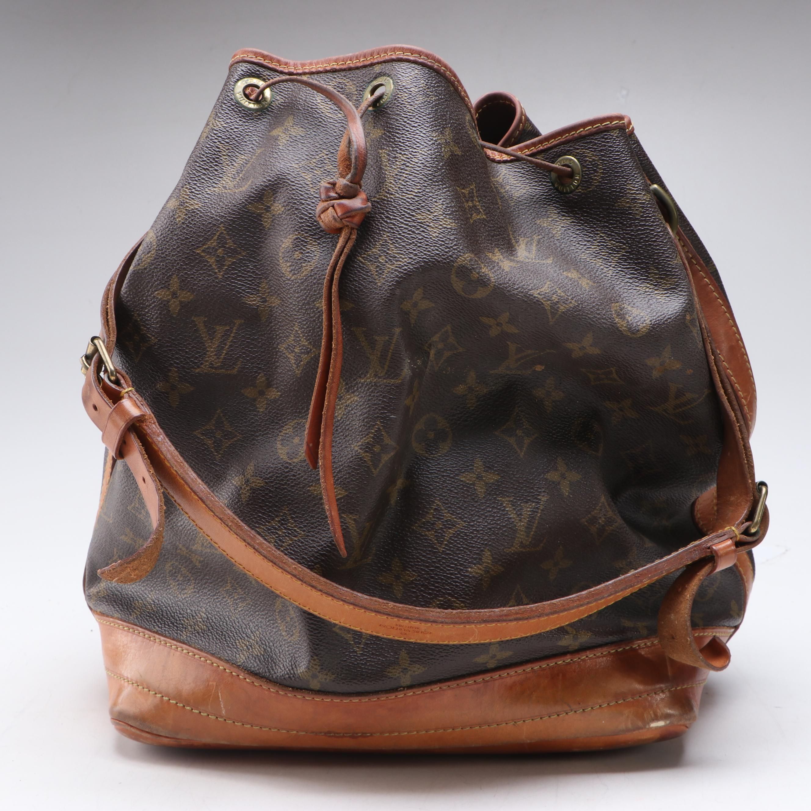 Louis Vuitton Malletier Noé Drawstring Bucket Bag in Monogram Canvas, 1980s