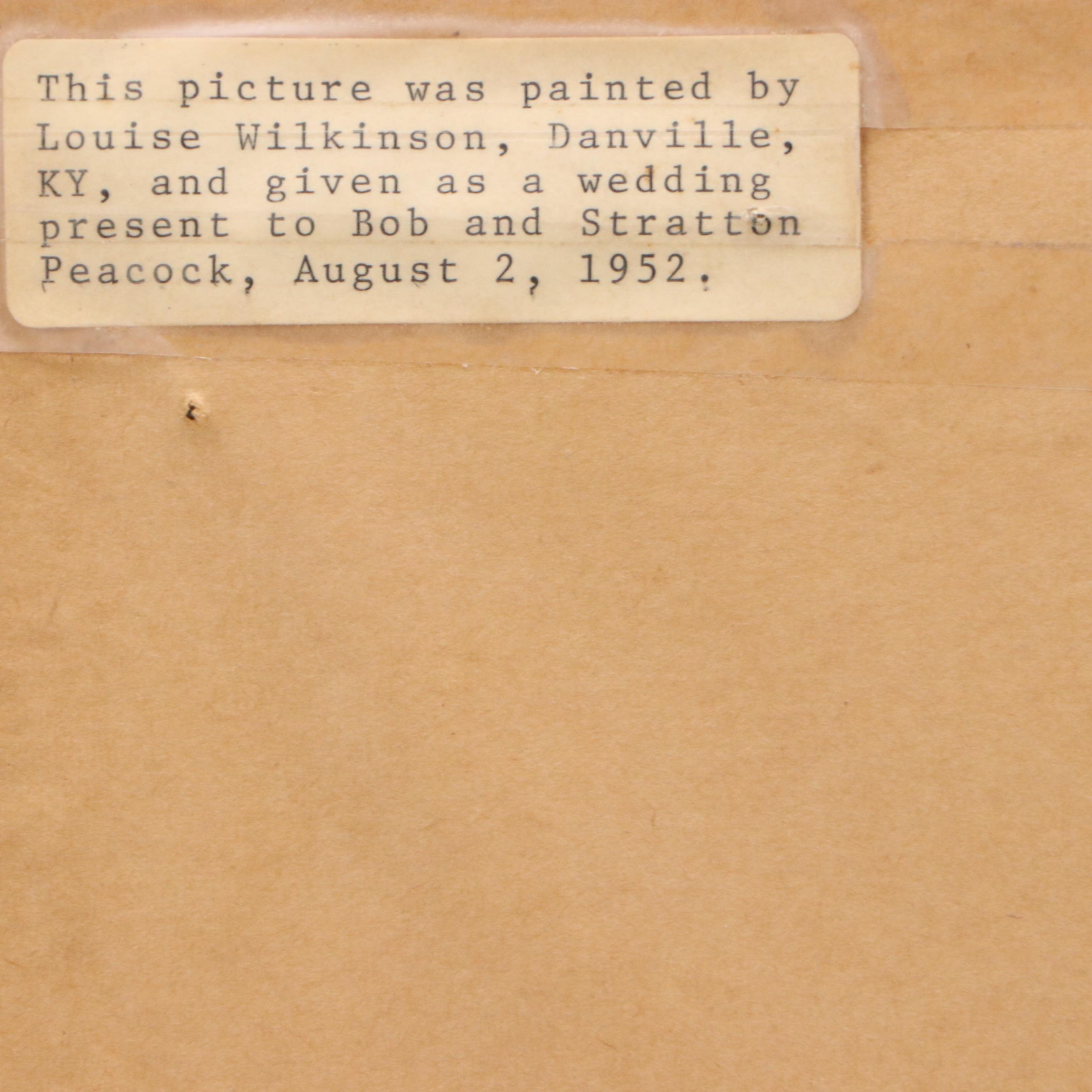 Louise Wilkinson Watercolor Painting of Gothic Revival Church, 1952