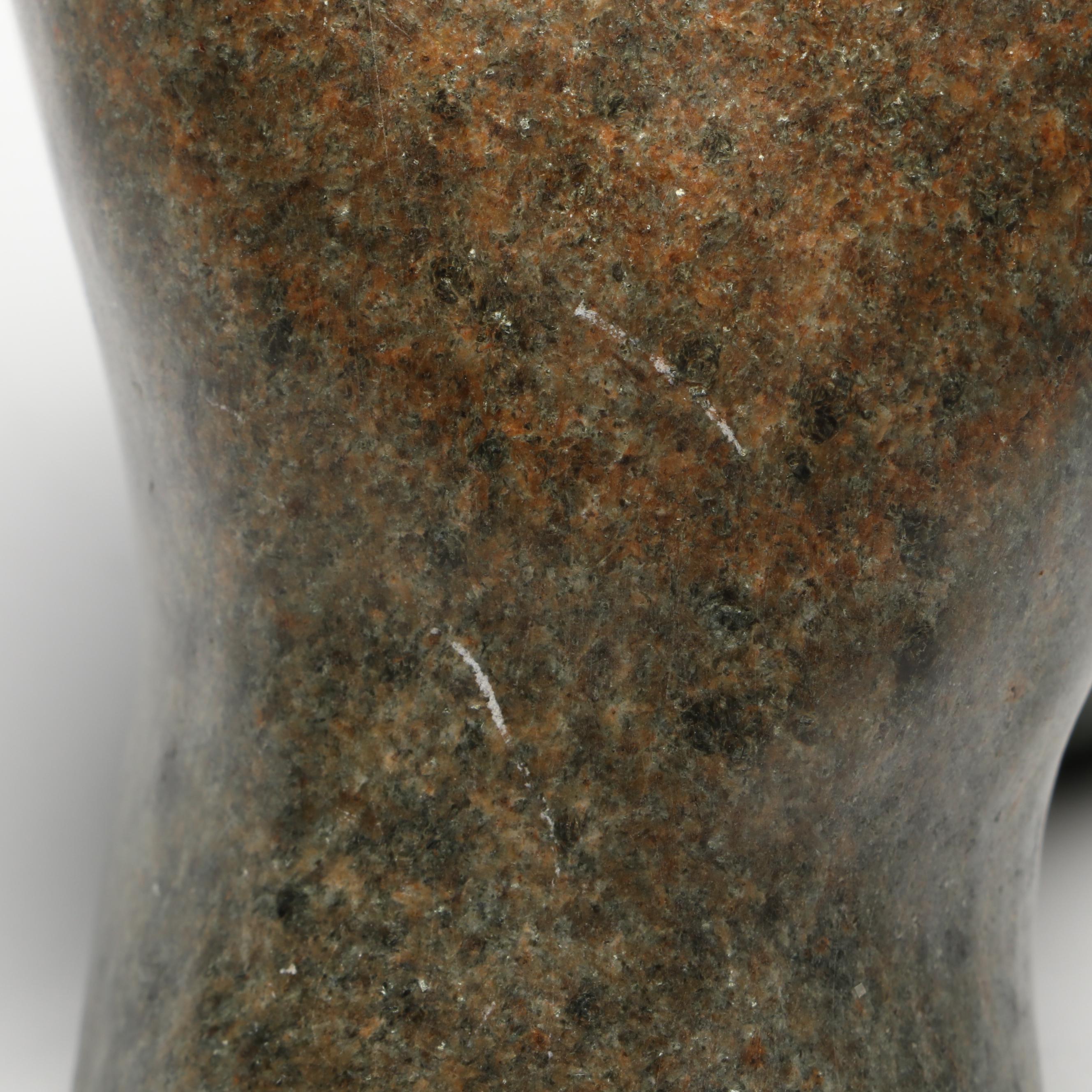 Eli Nasogaluak Inuit Carved Soapstone Sculpture