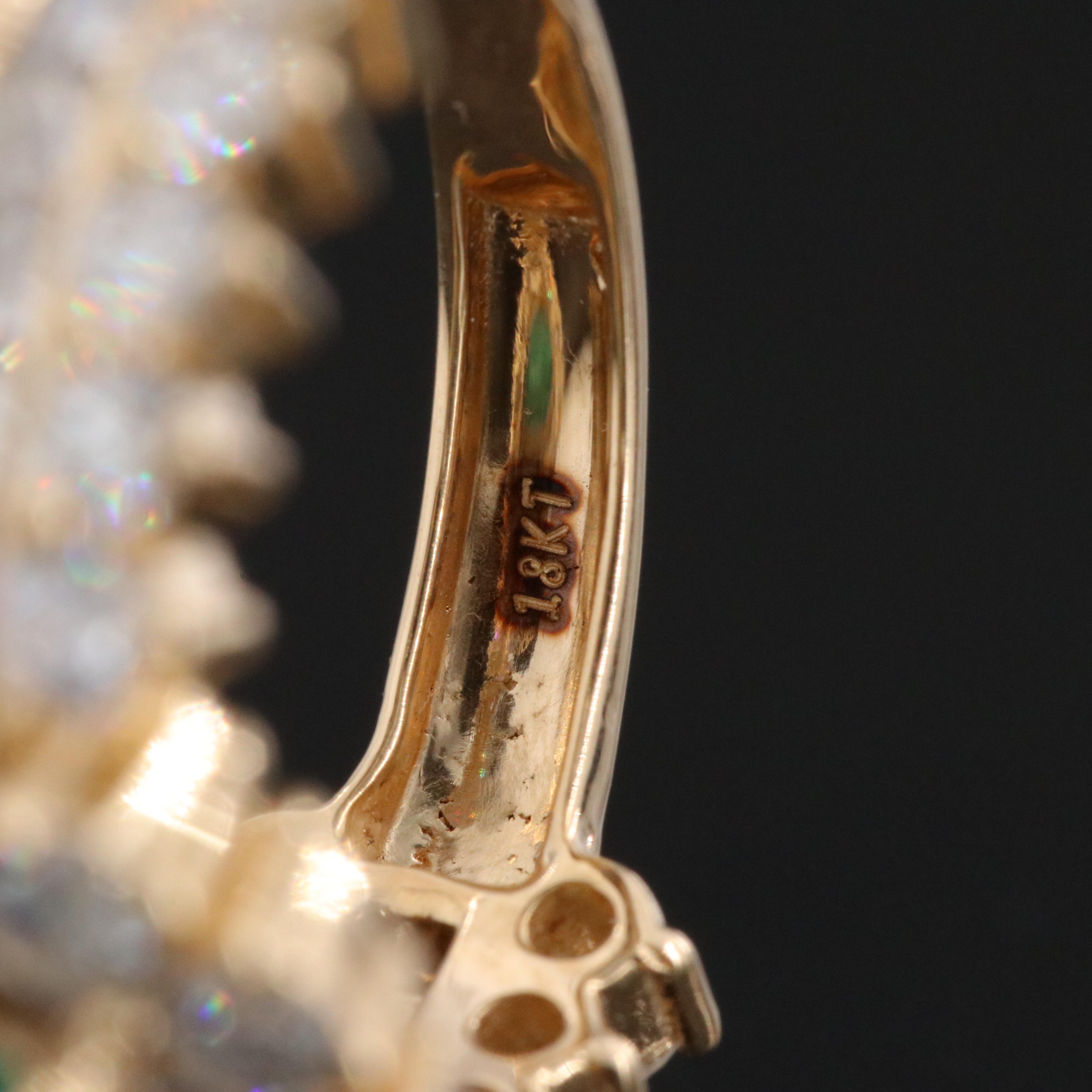 18K 1.11 CT Emerald and 2.46 CTW Diamond Ring