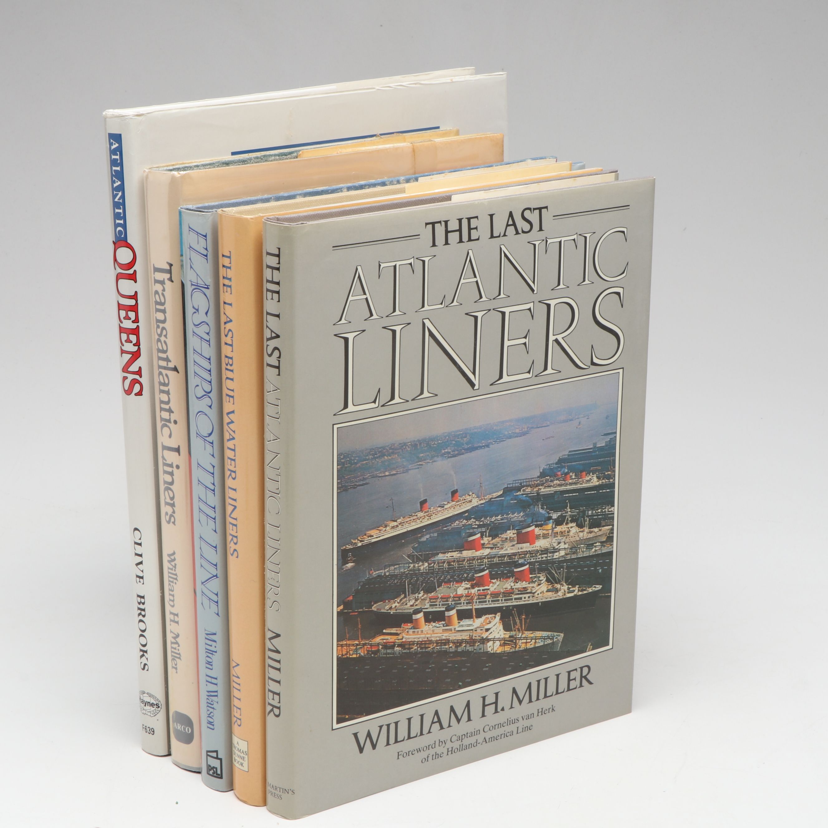 First American Edition "The Last Atlantic Liners" by William H. Miller and More