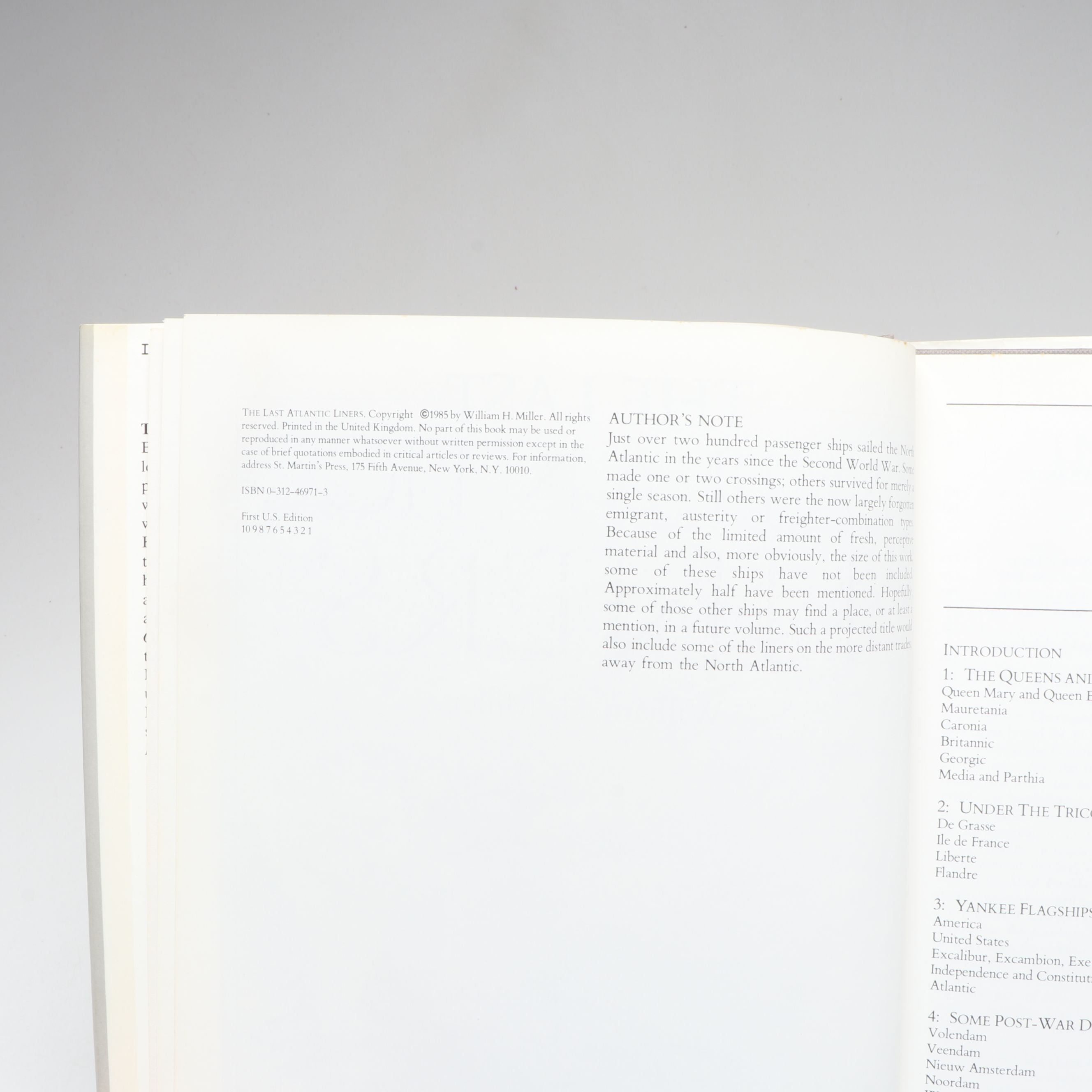 First American Edition "The Last Atlantic Liners" by William H. Miller and More