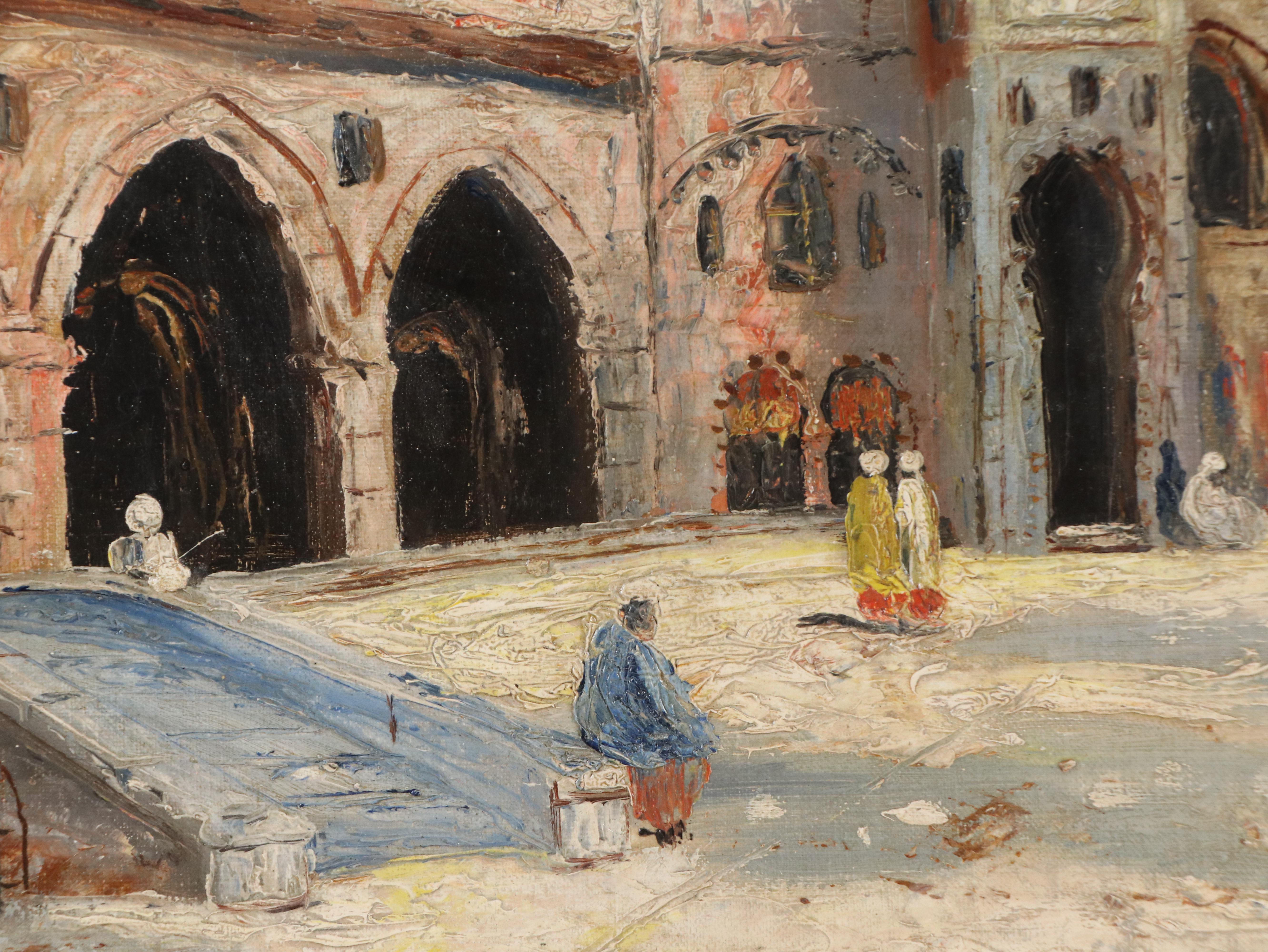 Pedrini Middle Eastern Landscape Oil Painting